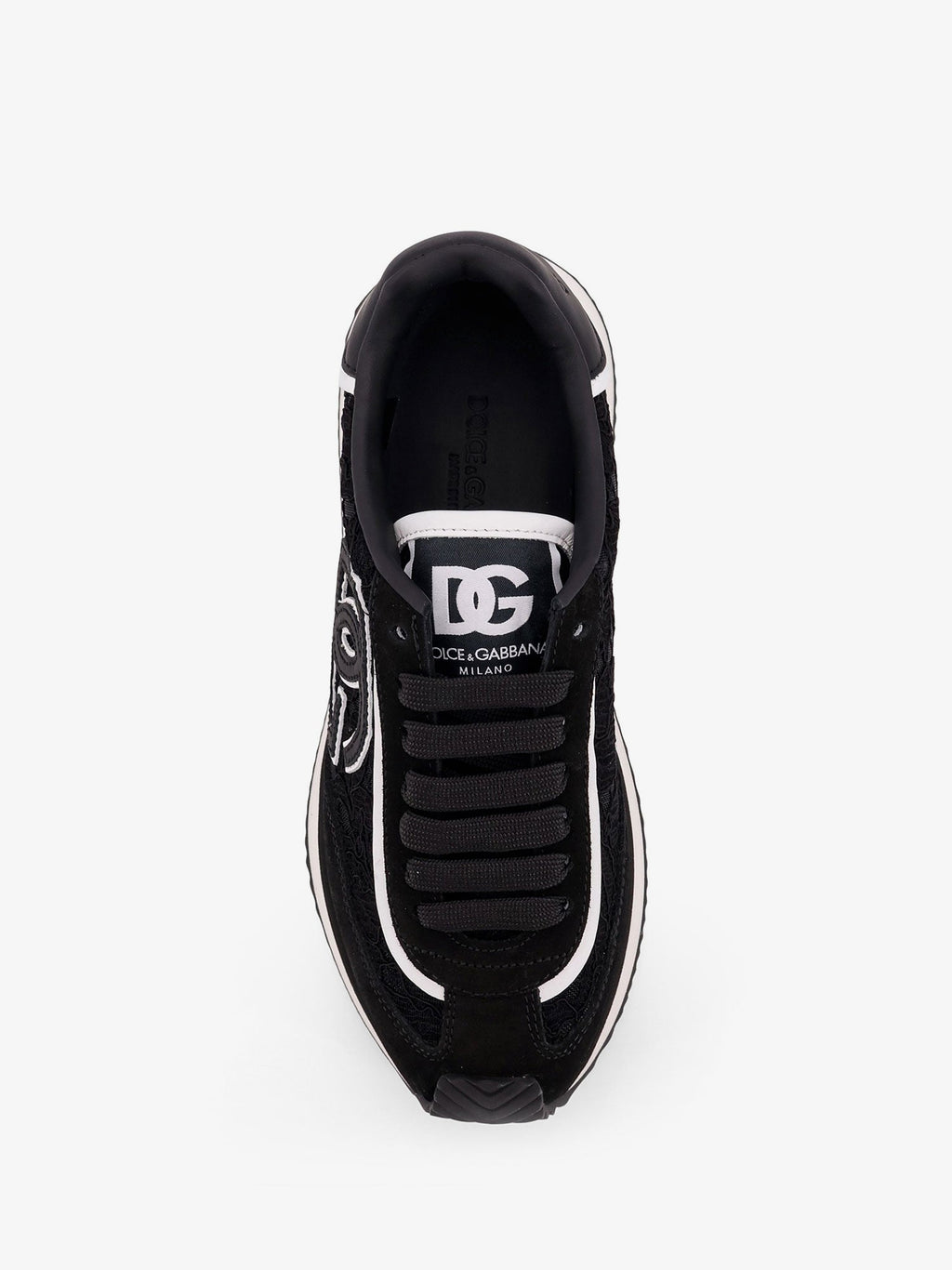 Dolce & Gabbana Women Low-Top Lace Sneakers With Suede Inserts