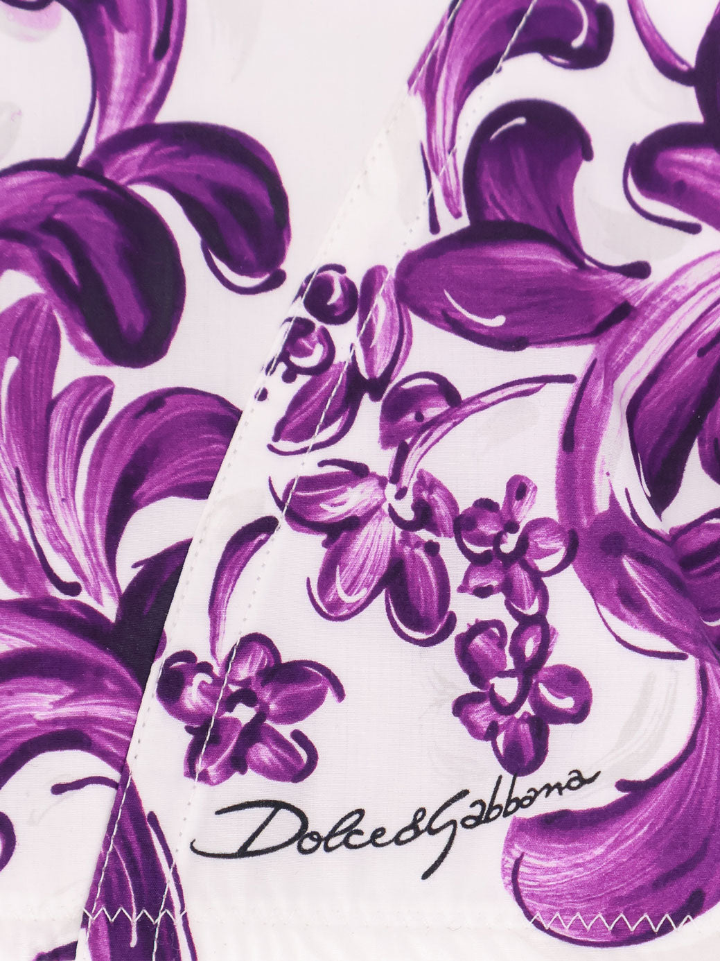 Dolce & Gabbana Women Cotton Blend Bustier Top With Maiolica Print