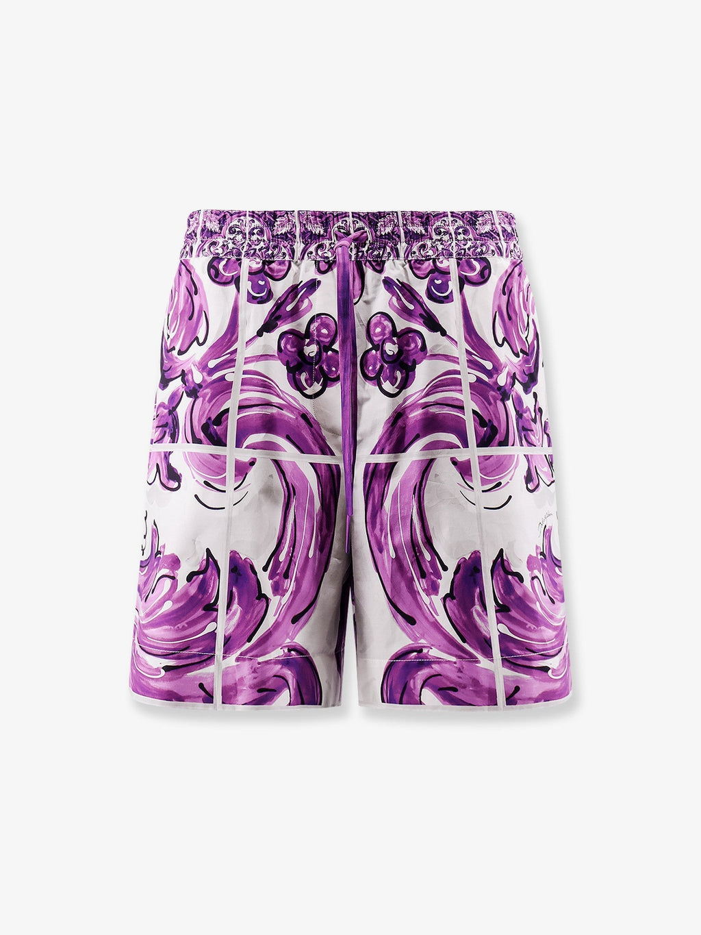 Dolce & Gabbana Women Cotton Shorts With Maiolica Print