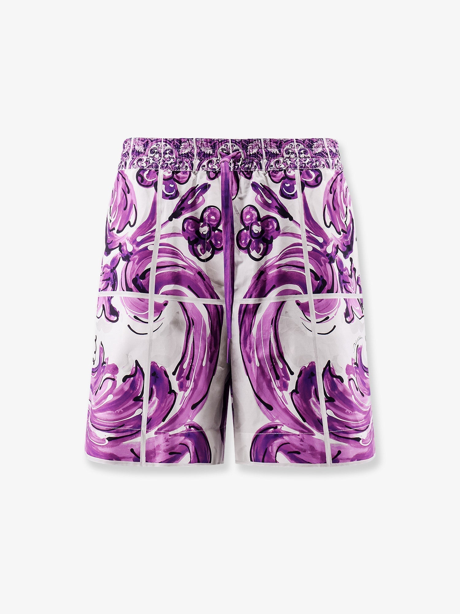 Dolce & Gabbana Women Cotton Shorts With Maiolica Print