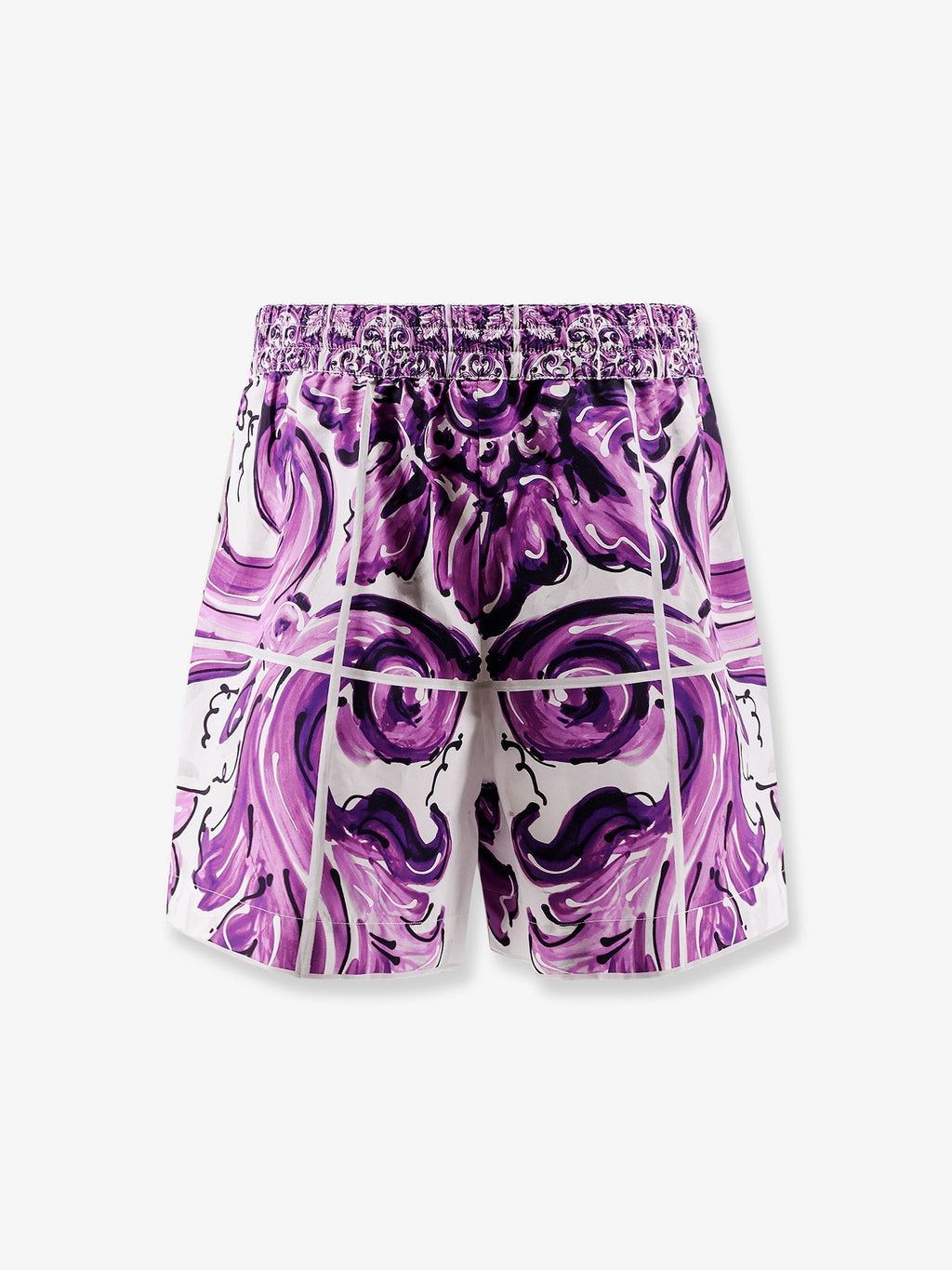 Dolce & Gabbana Women Cotton Shorts With Maiolica Print