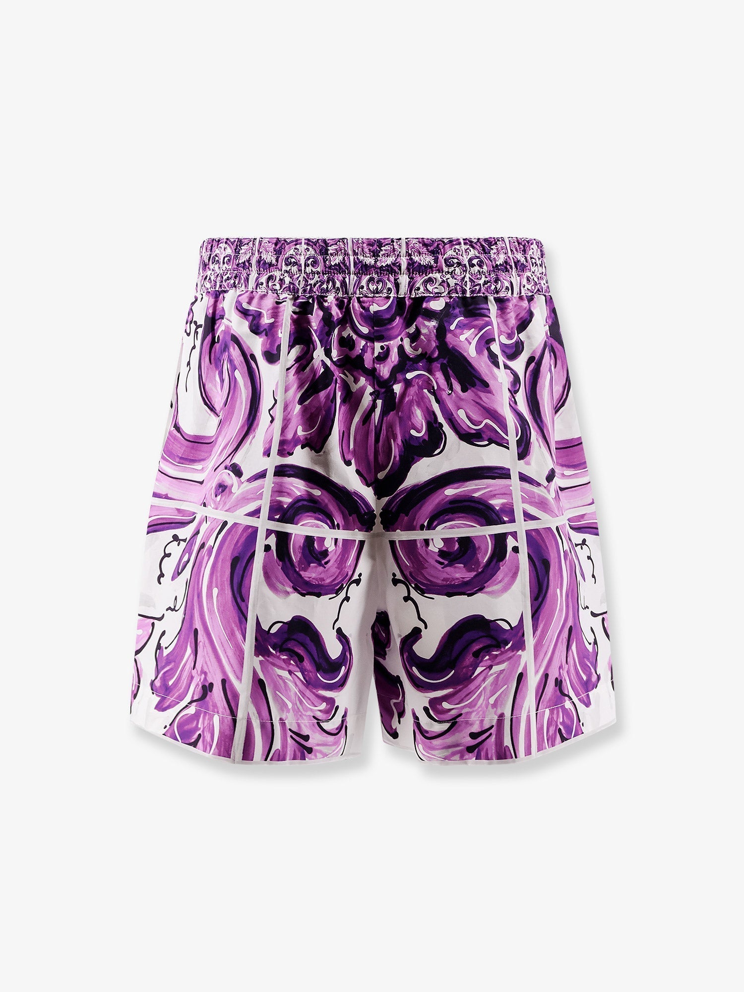 Dolce & Gabbana Women Cotton Shorts With Maiolica Print