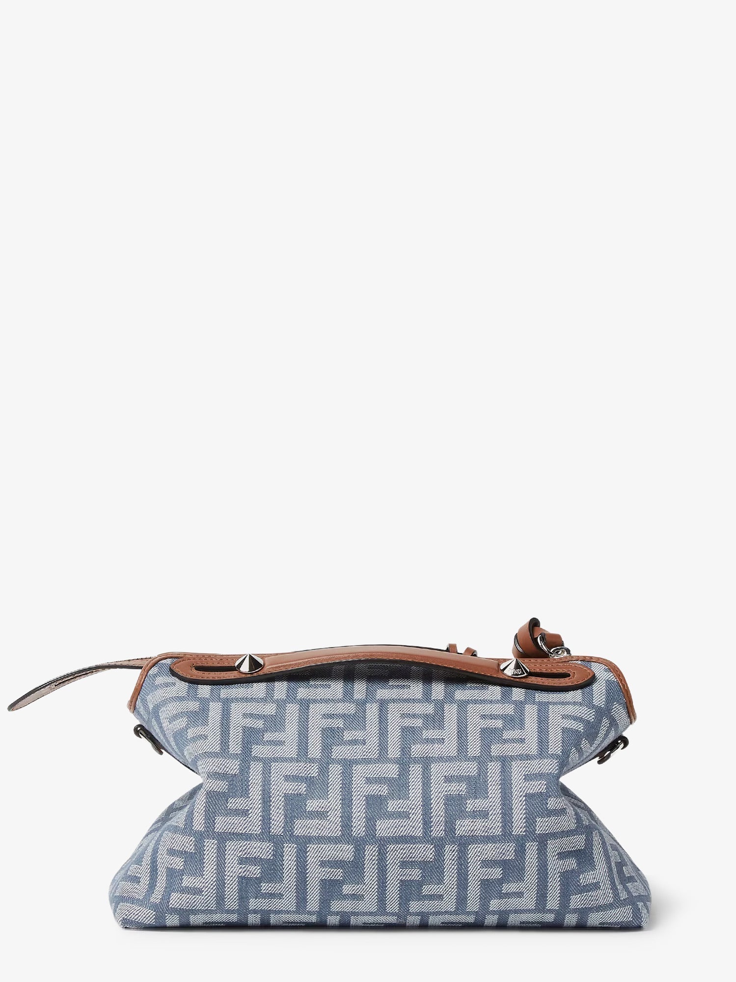 Fendi Women By The Way Soft Medium Ff Jacquard Denim Crossbody Bag