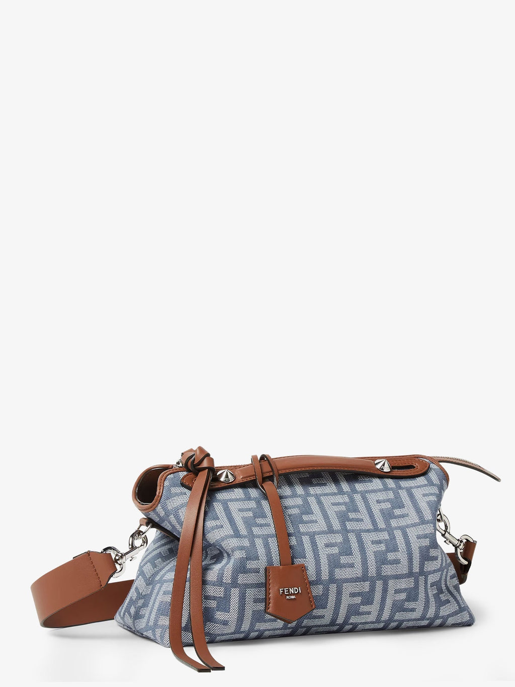 Fendi Women By The Way Soft Medium Ff Jacquard Denim Crossbody Bag