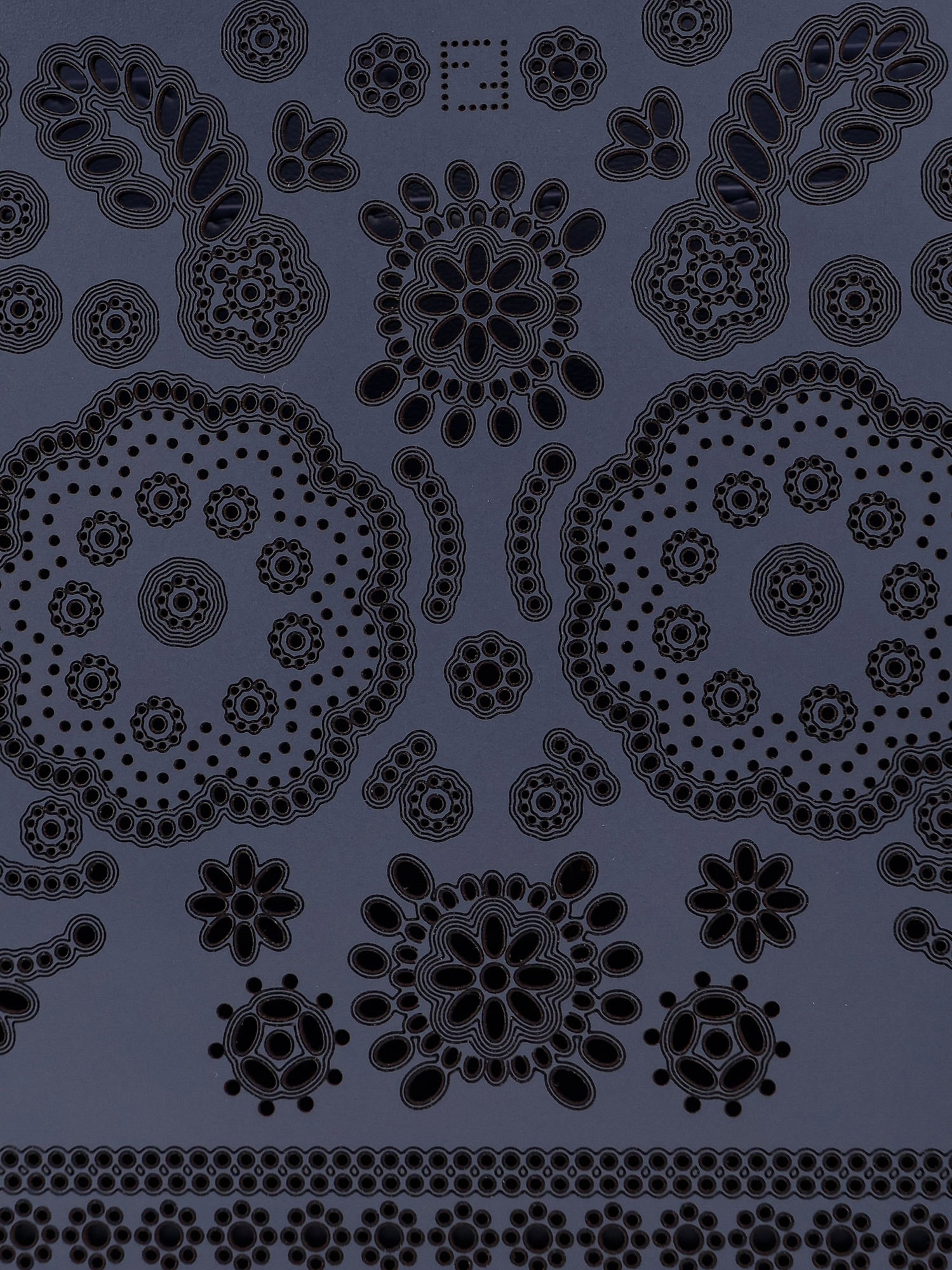 Fendi Women Peekaboo Iseeu Small Leather Shoulder Bag With Laser-Cut Coral Bandana Motif