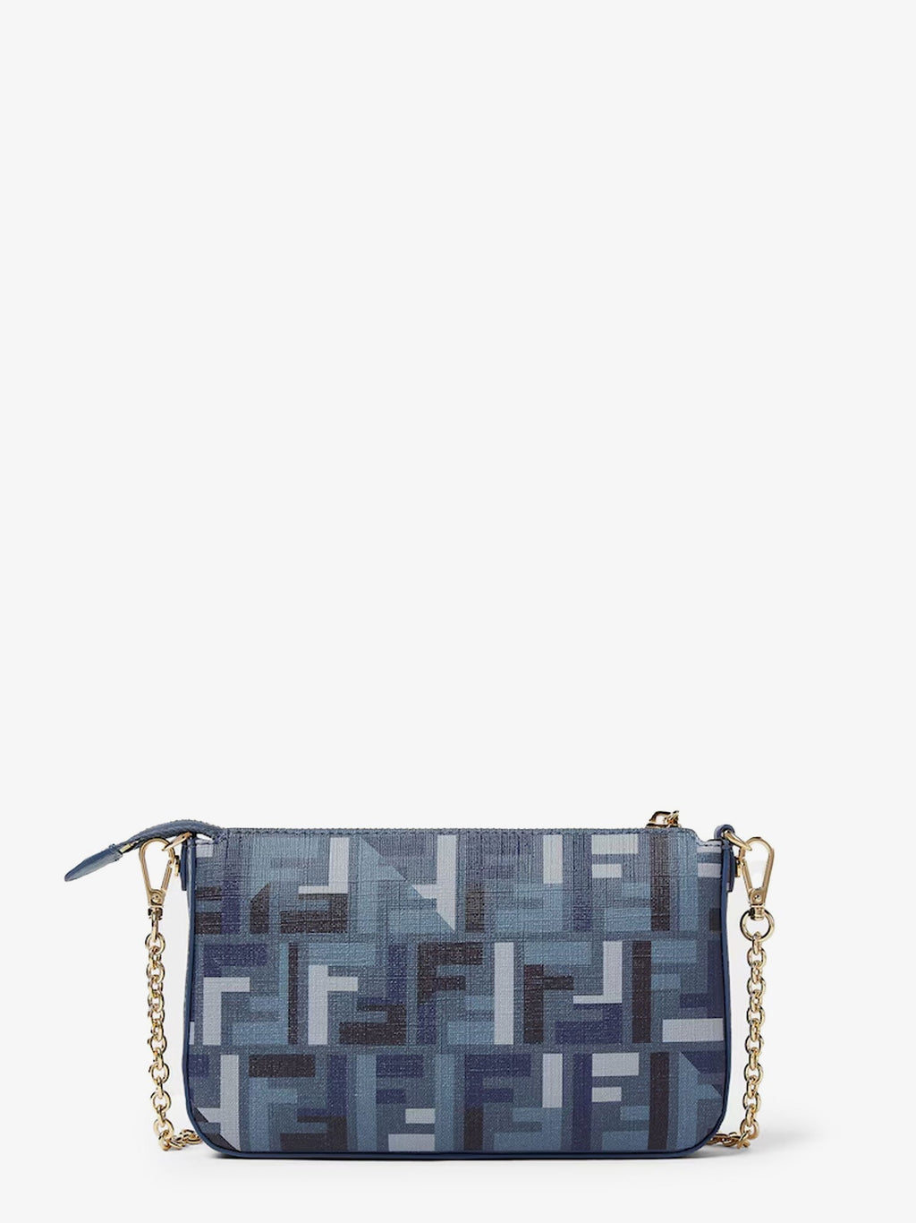 Fendi Women Pouch Baguette Ff Jacquard Fabric Shoulder Bag