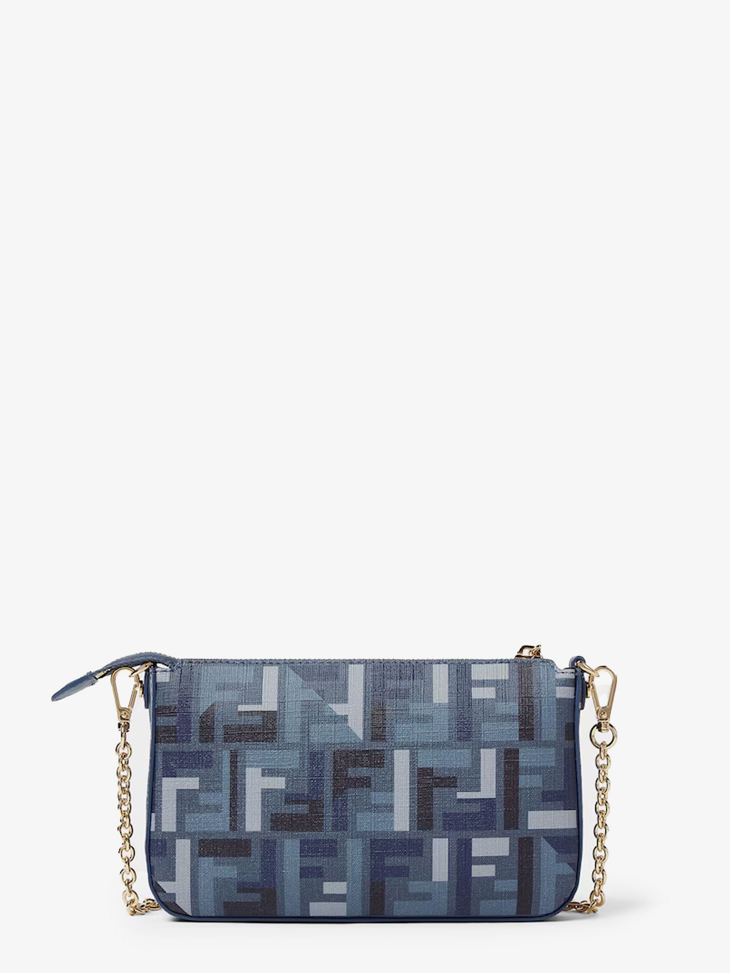 Fendi Women Pouch Baguette Ff Jacquard Fabric Shoulder Bag