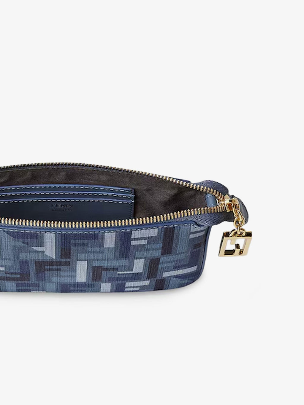 Fendi Women Pouch Baguette Ff Jacquard Fabric Shoulder Bag