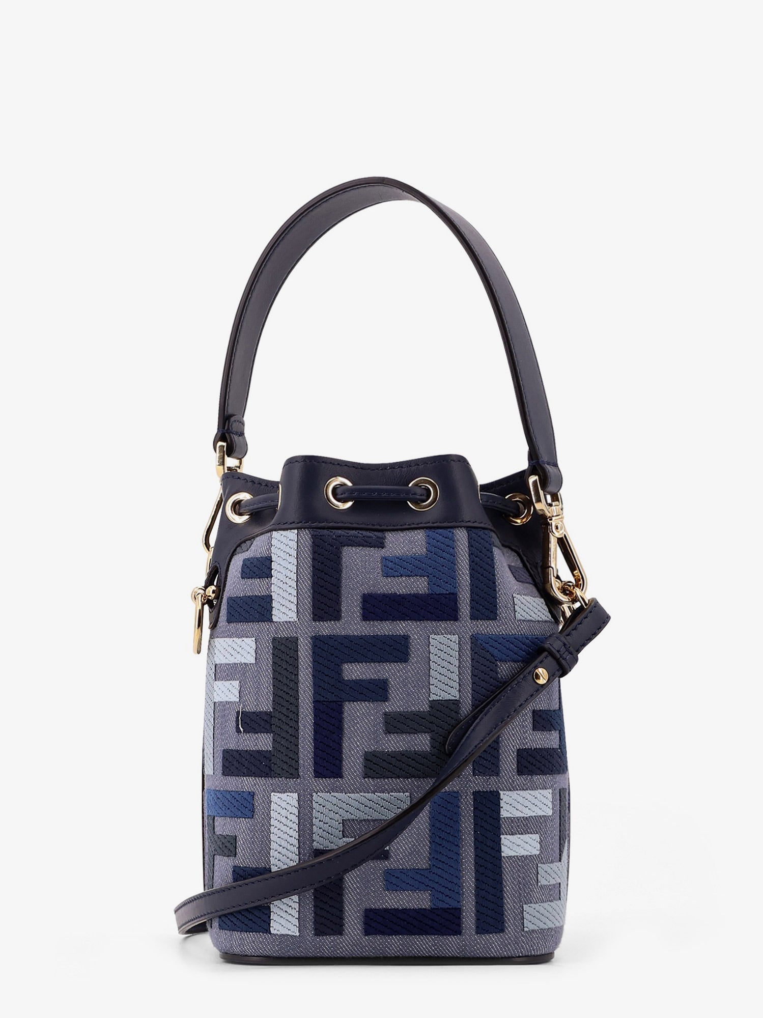 Fendi Women Mon Tresor Jacquard Ff Fabric Crossbody Bag
