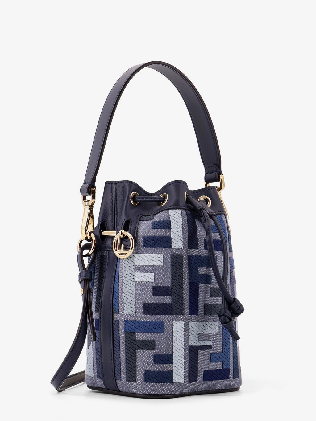 Fendi Women Mon Tresor Jacquard Ff Fabric Crossbody Bag