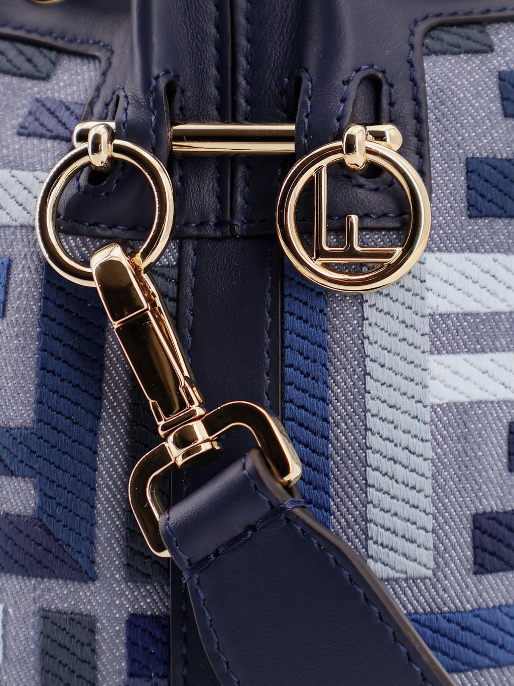 Fendi Women Mon Tresor Jacquard Ff Fabric Crossbody Bag