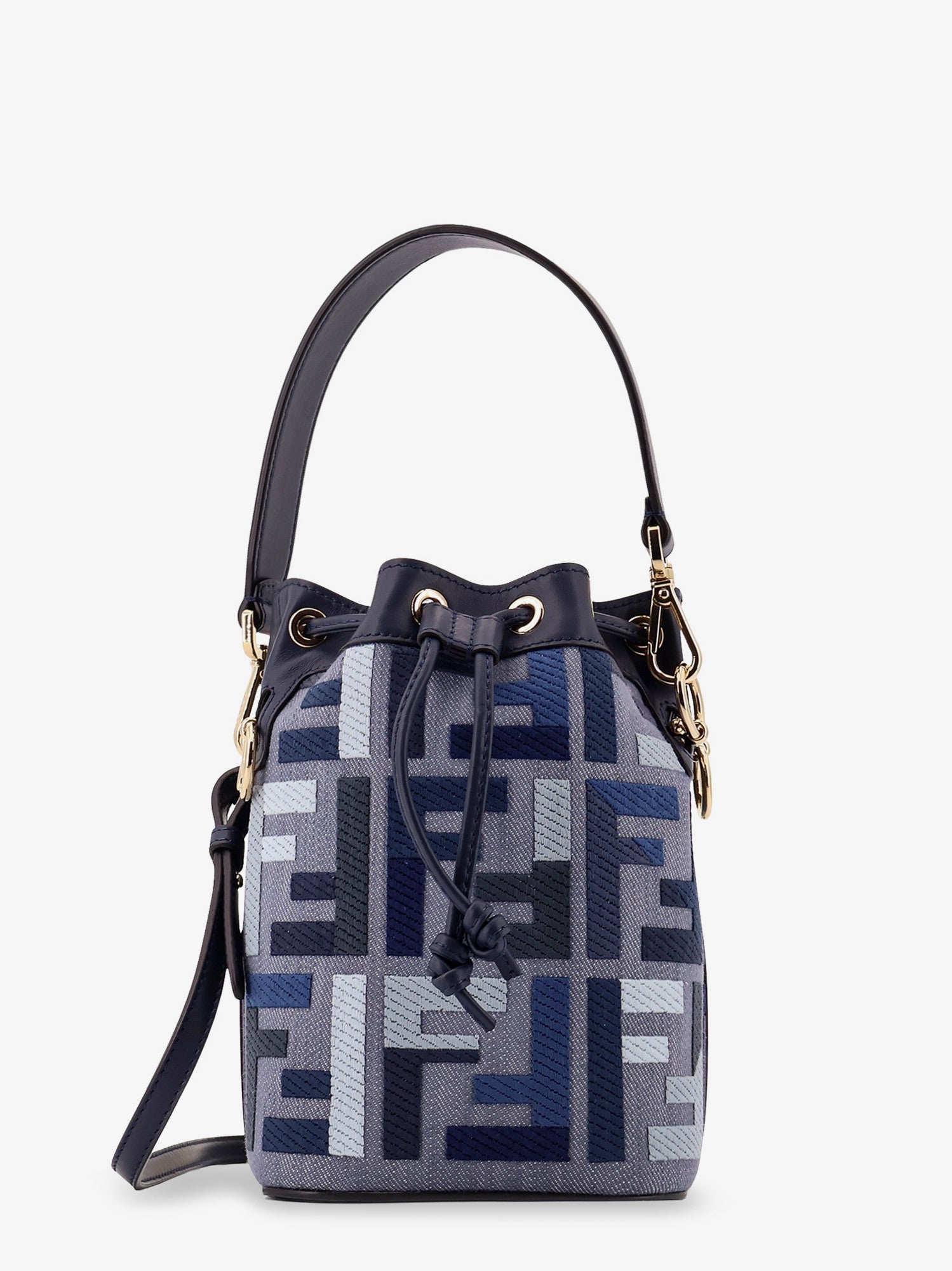 Fendi Women Mon Tresor Jacquard Ff Fabric Crossbody Bag