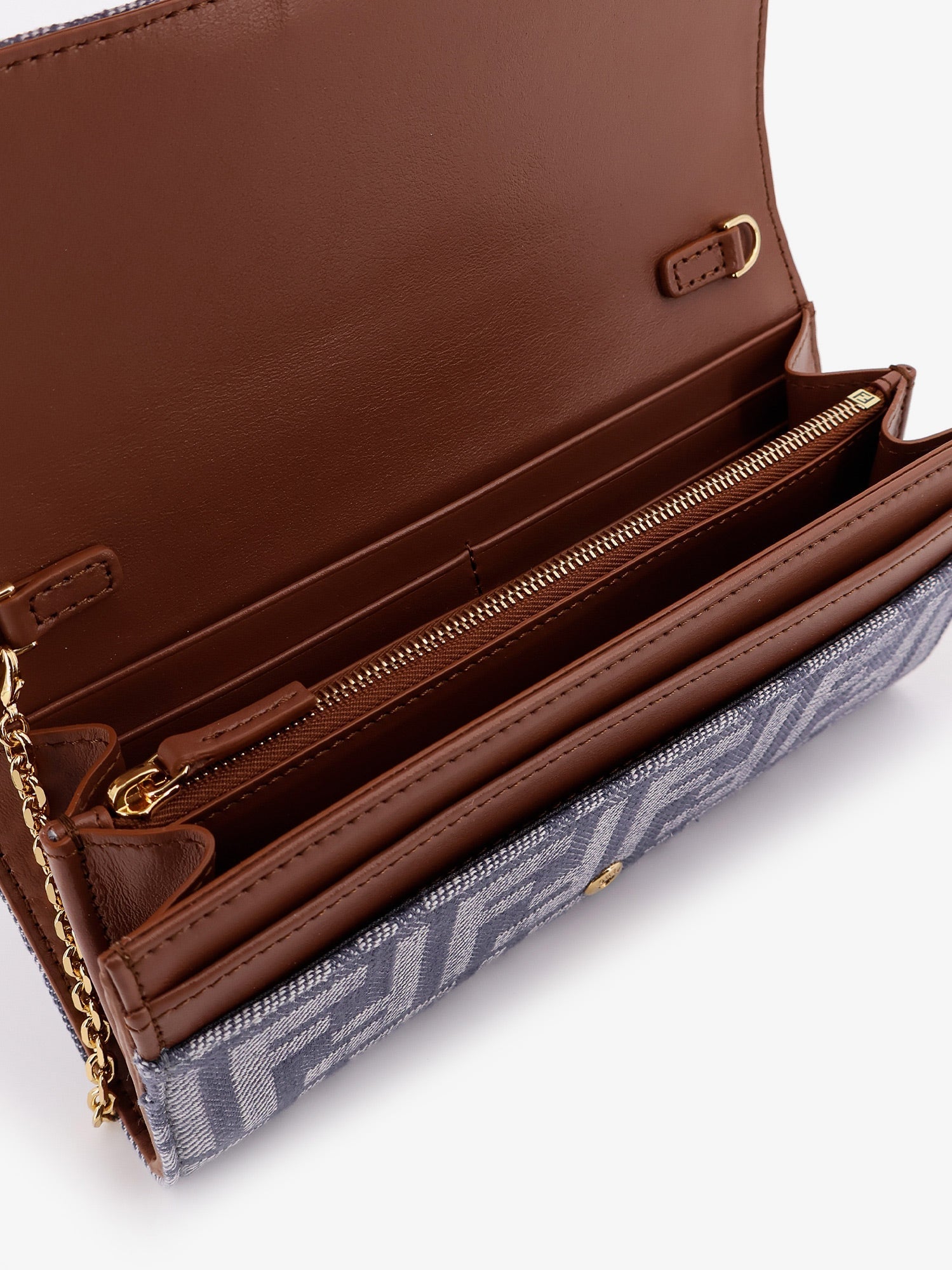 Fendi Women Continental With Chain Baguette Wallet