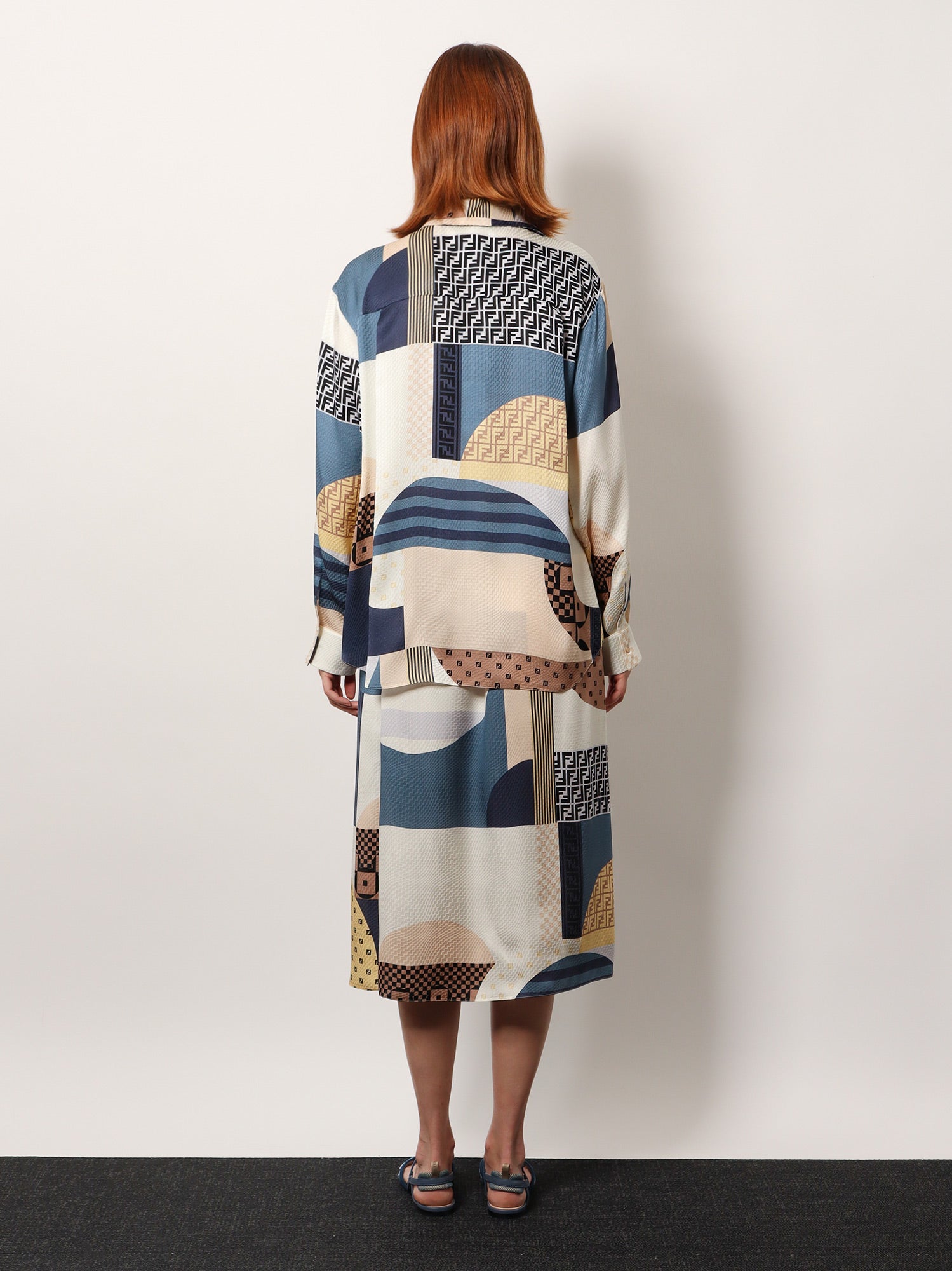 Fendi Women Patchwork Silk Dress