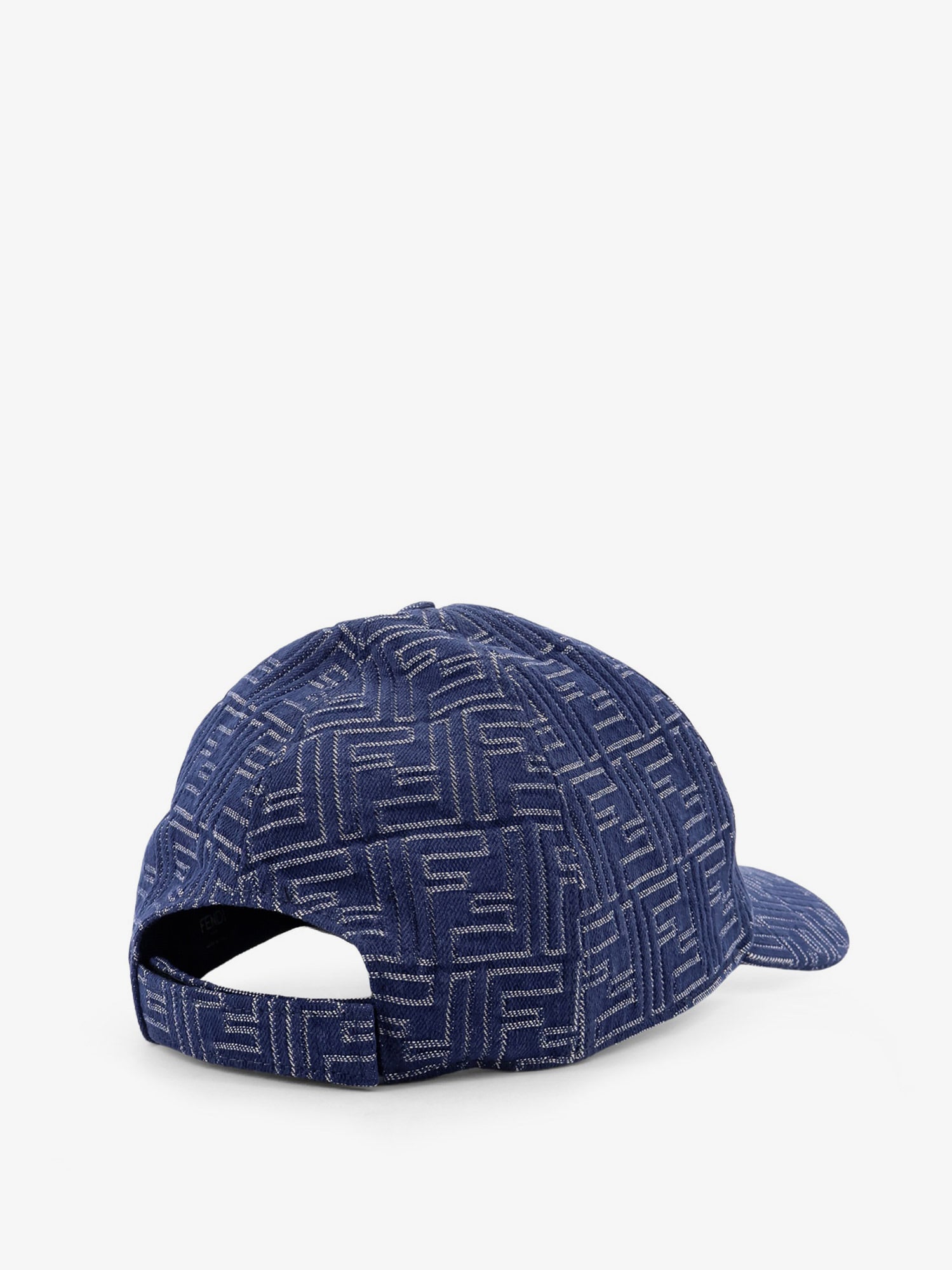 Fendi Men Ff Jacquard Denim Baseball Hat