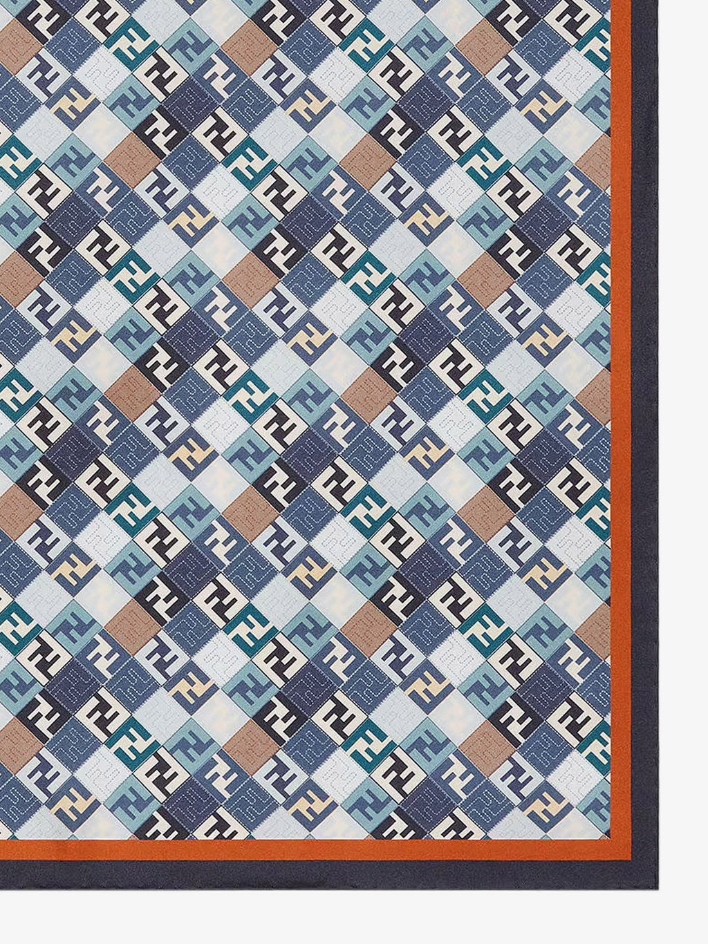 Fendi Women Silk Foulard With All-Over Ff Logo