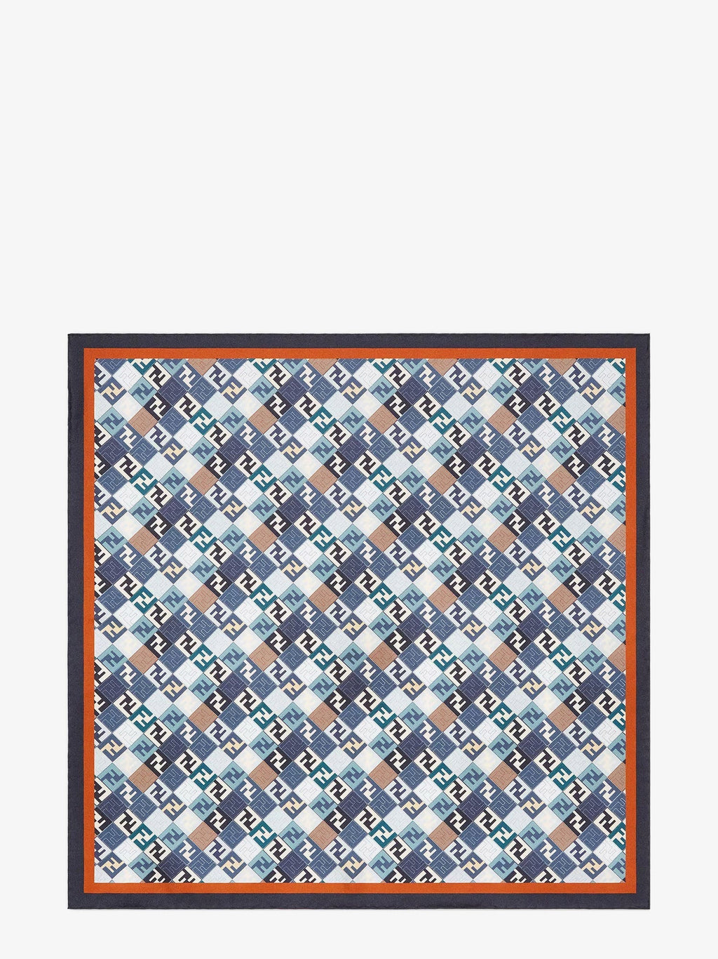 Fendi Women Silk Foulard With All-Over Ff Logo