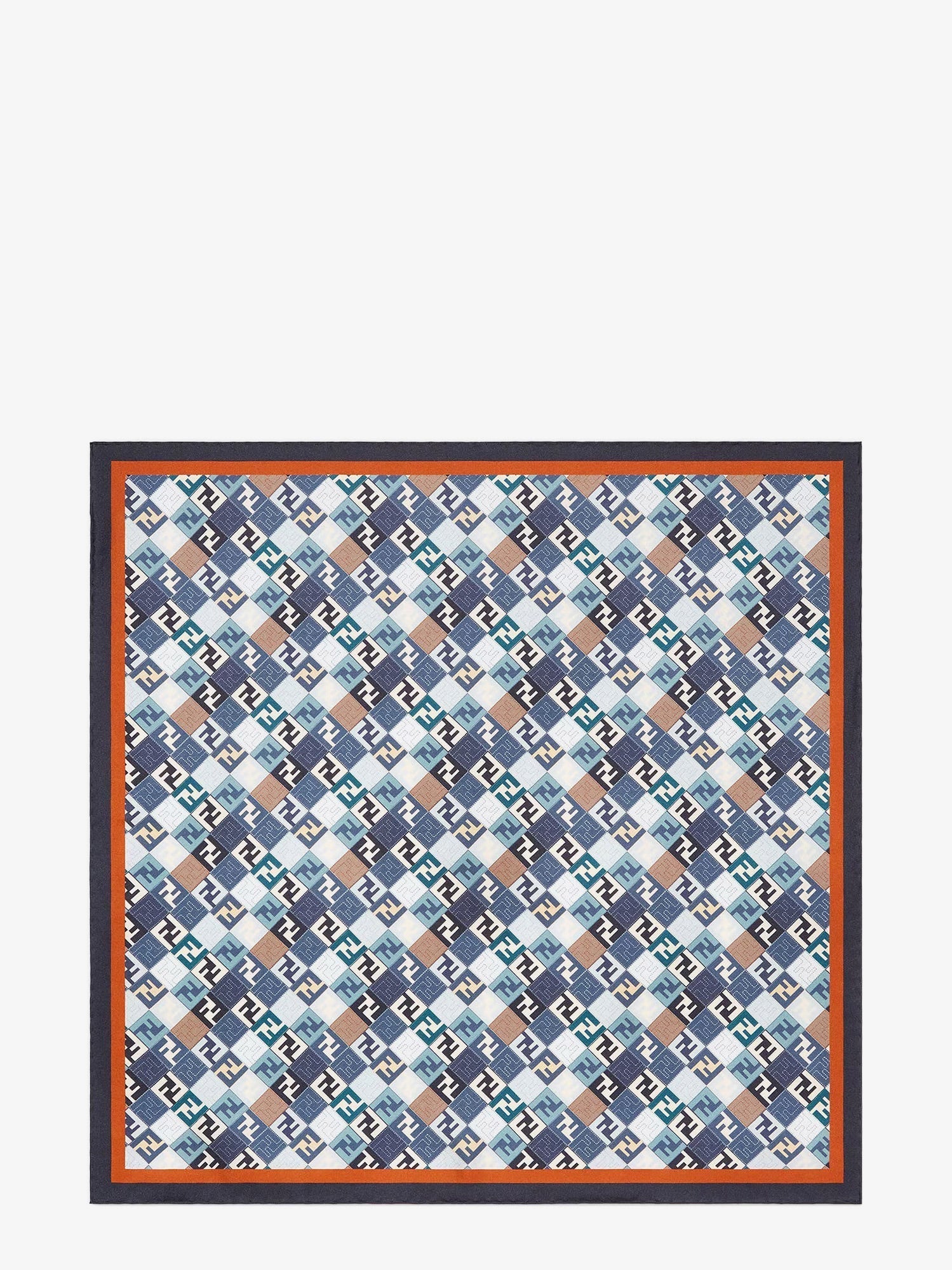 Fendi Women Silk Foulard With All-Over Ff Logo