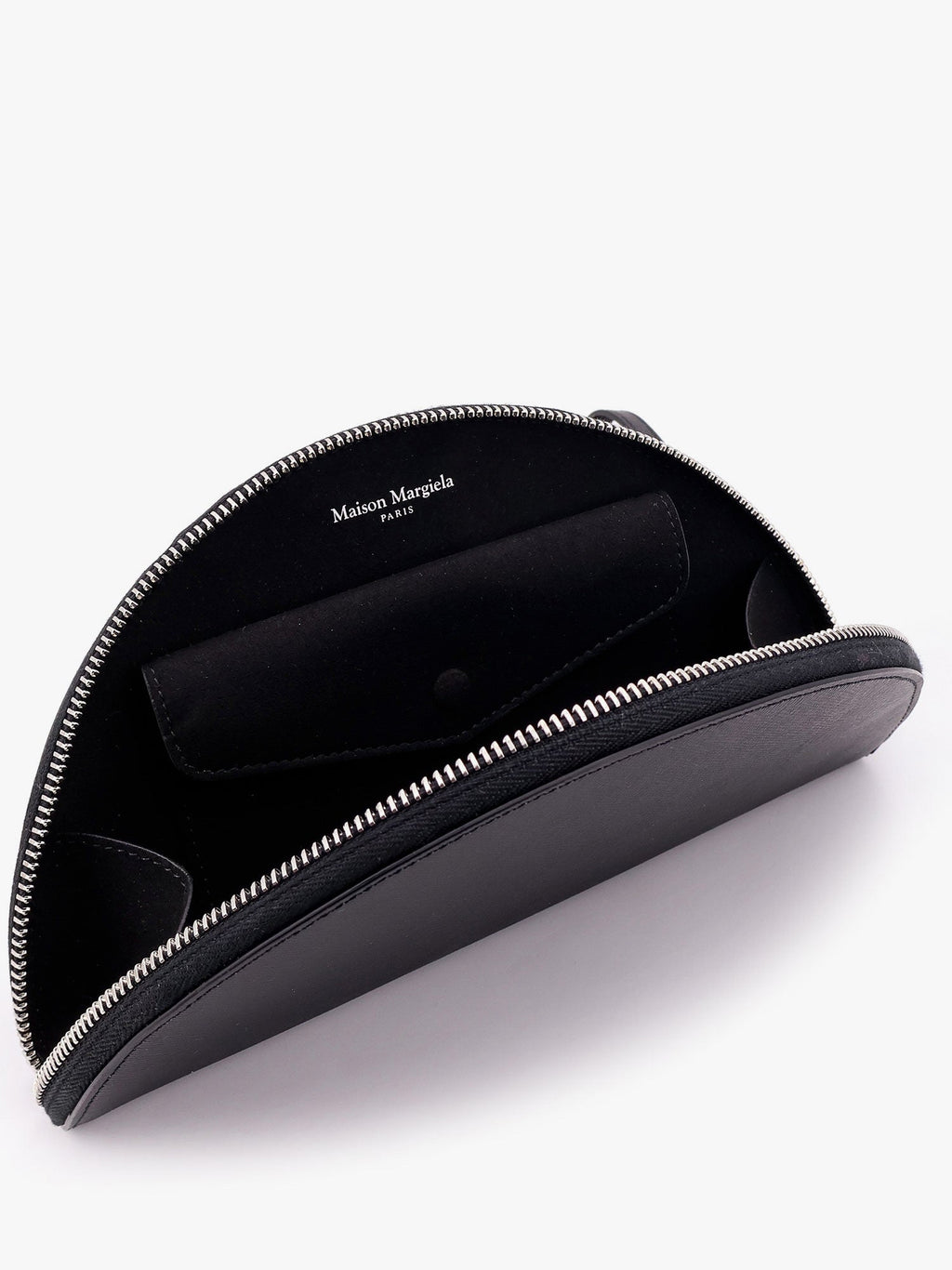 Maison Margiela Men Leather Pochette With Iconic Four Stitched Detail