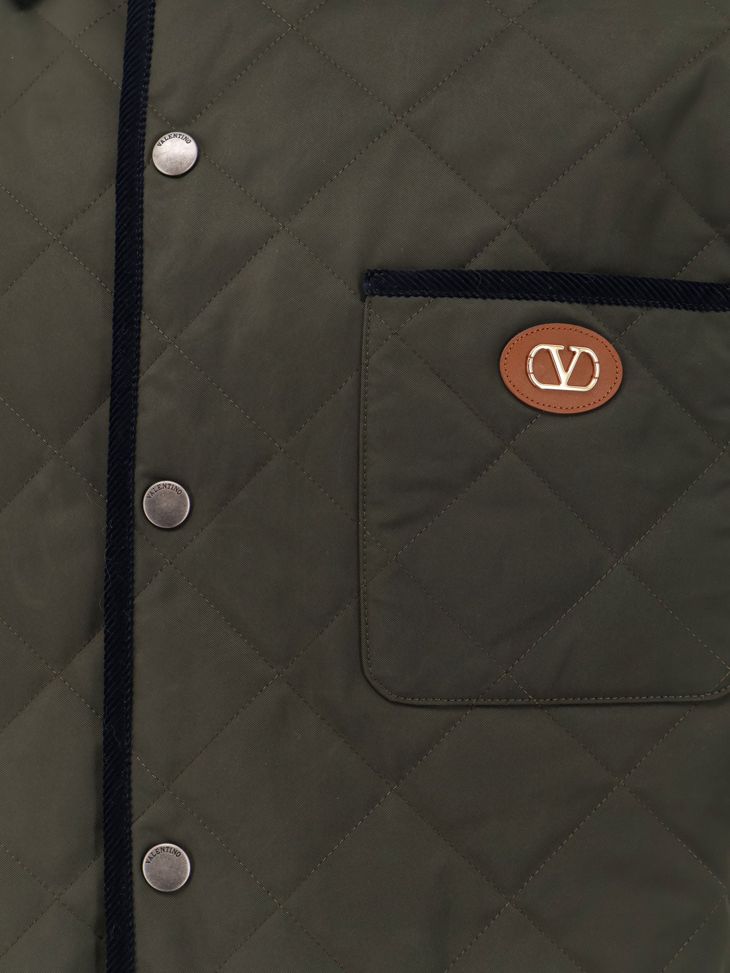 Valentino Men Quilted Jacket With Vlogo Signature Patch