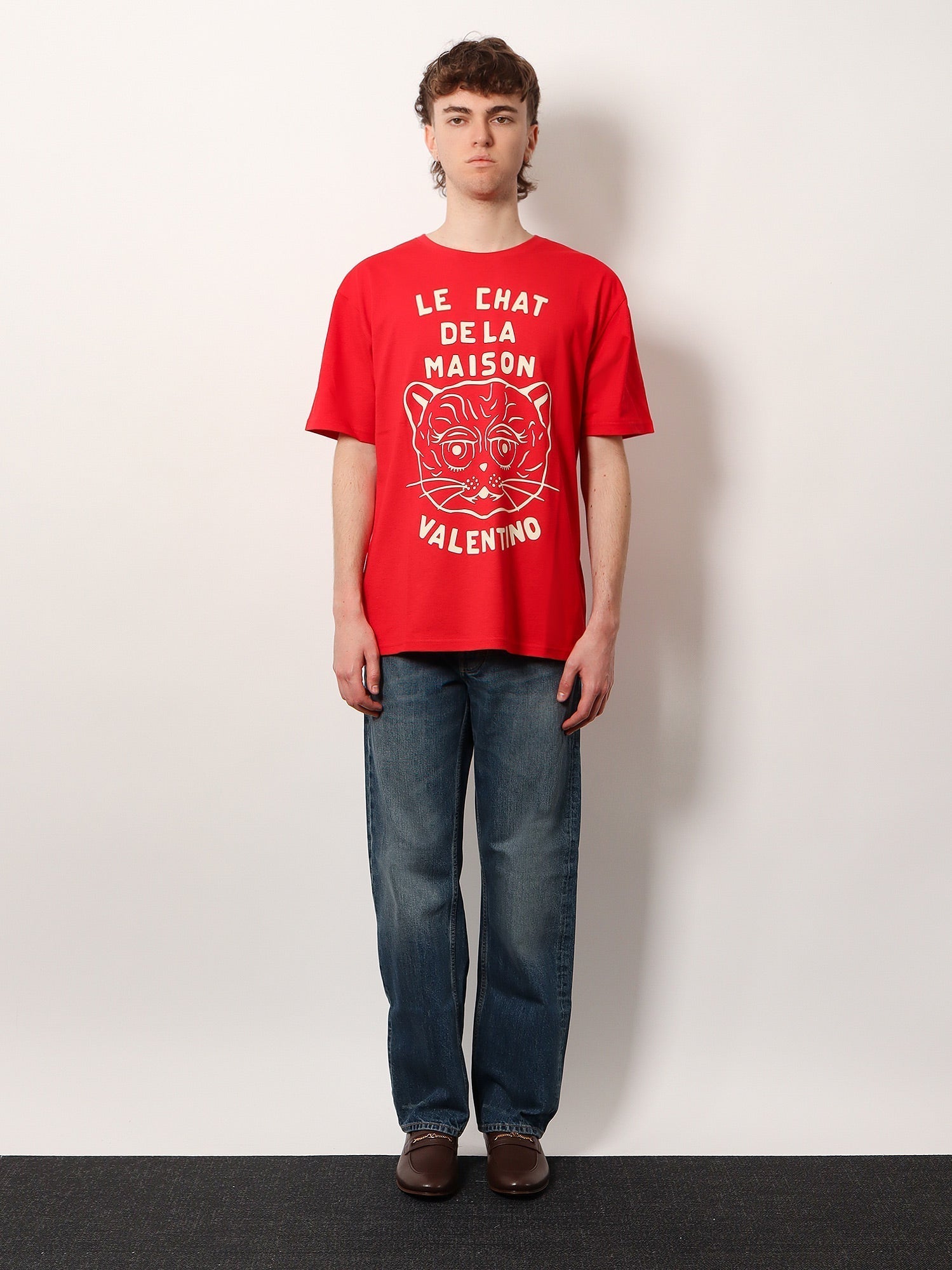 Valentino Men Le Chat De La Maison Cotton T-Shirt