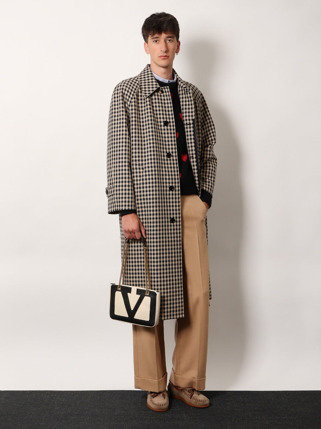 Valentino Garavani Men Viva Superstar Leather Shoulder Bag