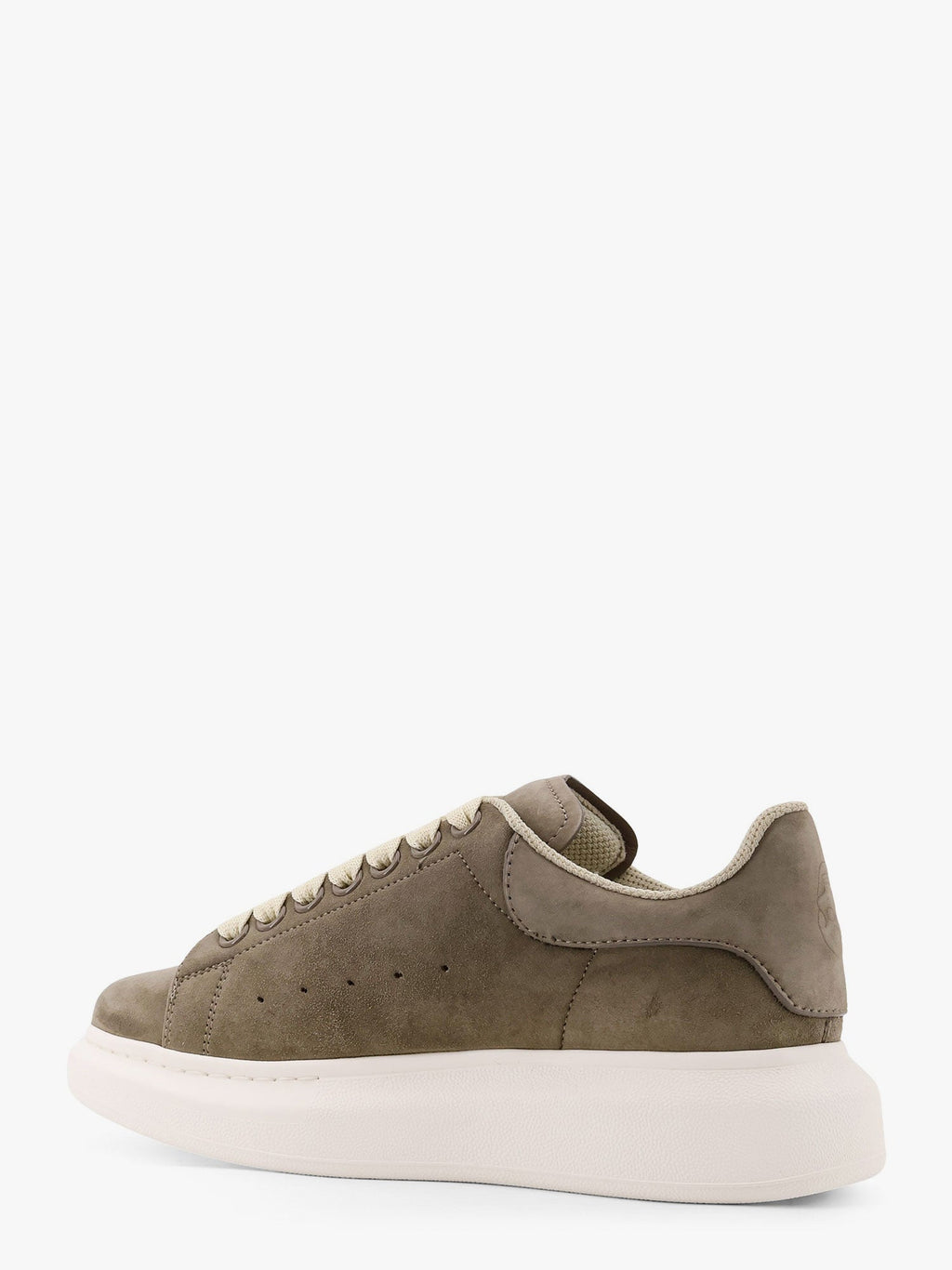 Alexander Mcqueen Women Oversized Suede Sneakers With Engraved Logo On The Front