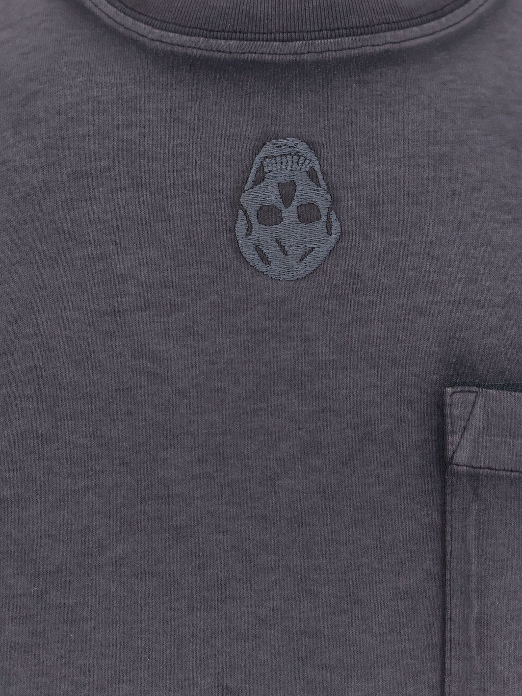 Alexander Mcqueen Men Cotton T-Shirt With Frontal Iconic Skull