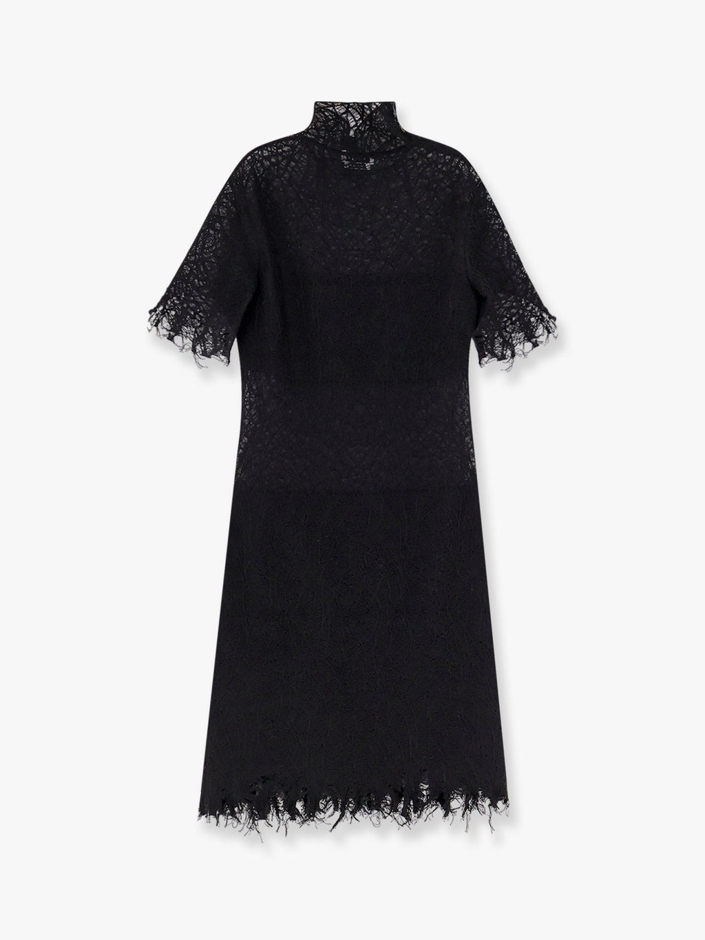 Alexander Mcqueen Women Lace Dress With Cotton Inserts And Organic Silk