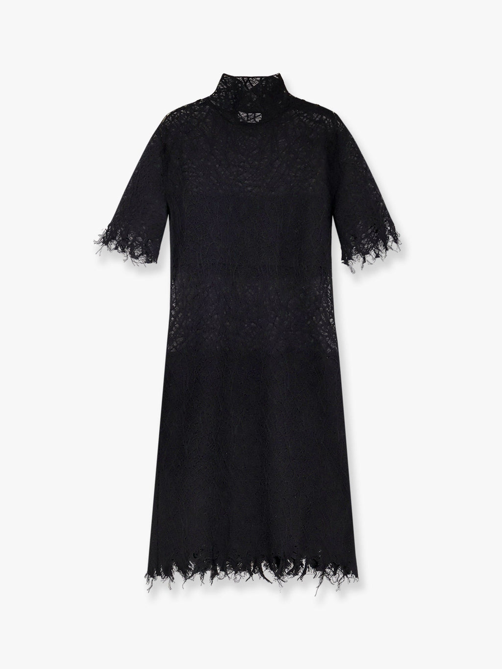 Alexander Mcqueen Women Lace Dress With Cotton Inserts And Organic Silk