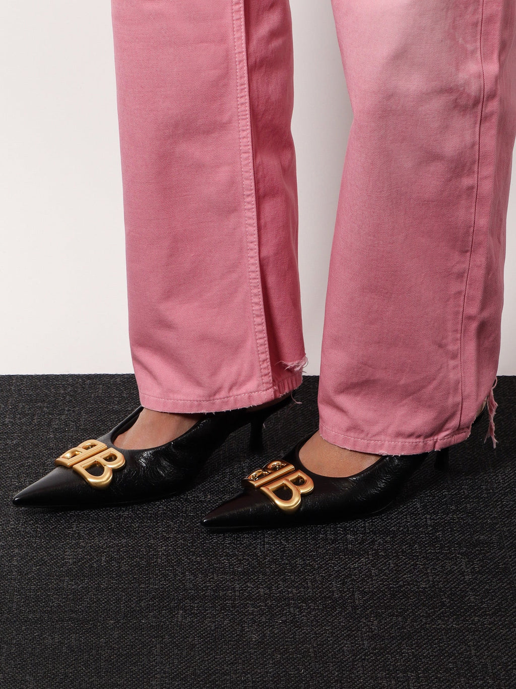 Balenciaga Women Monaco Arena Leather Slingback