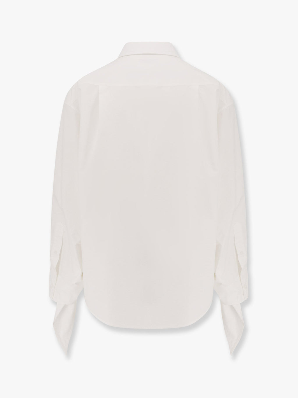 Balenciaga Women Oversize Cotton Shirt With Knotted Details