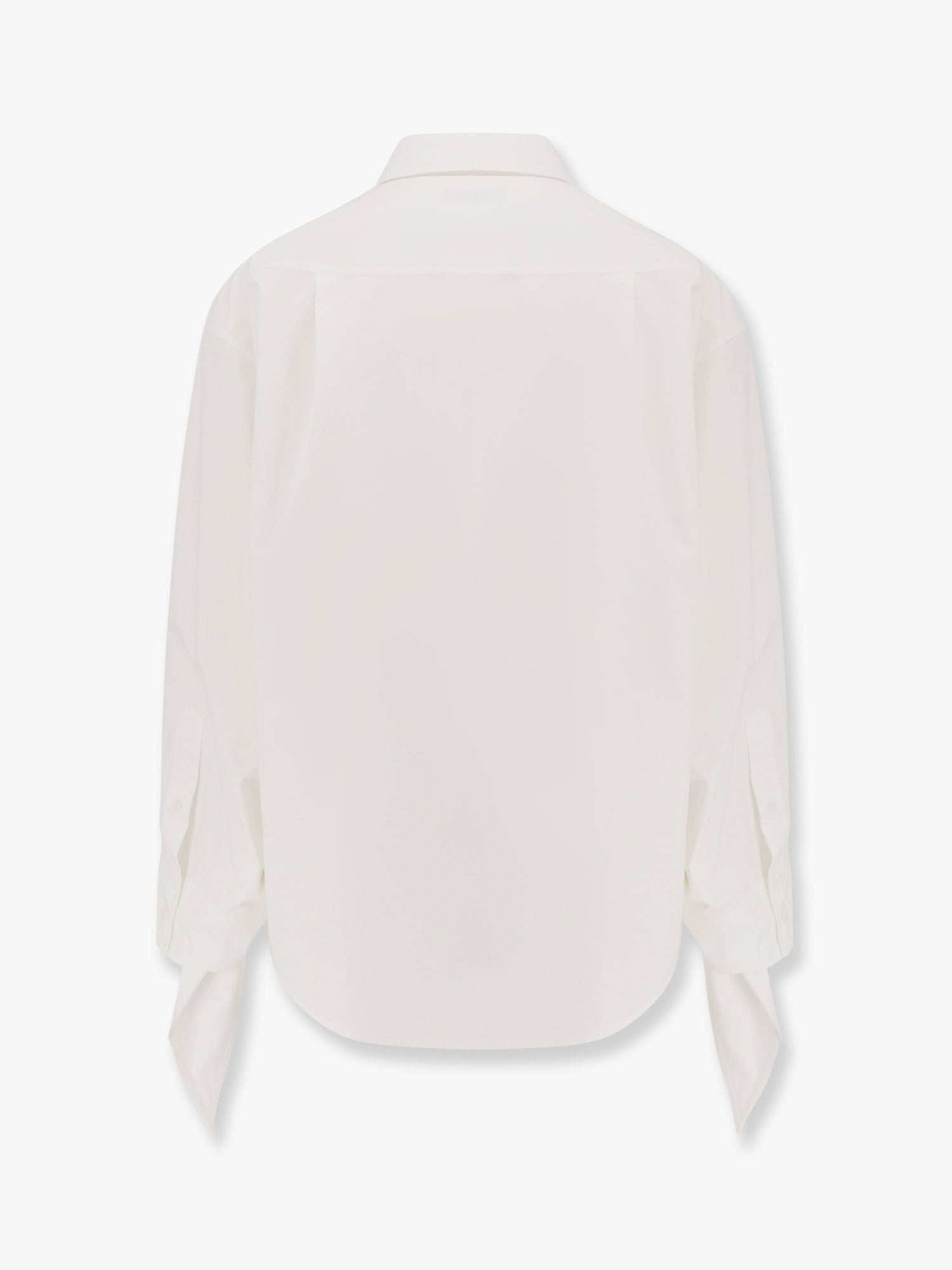 Balenciaga Women Oversize Cotton Shirt With Knotted Details