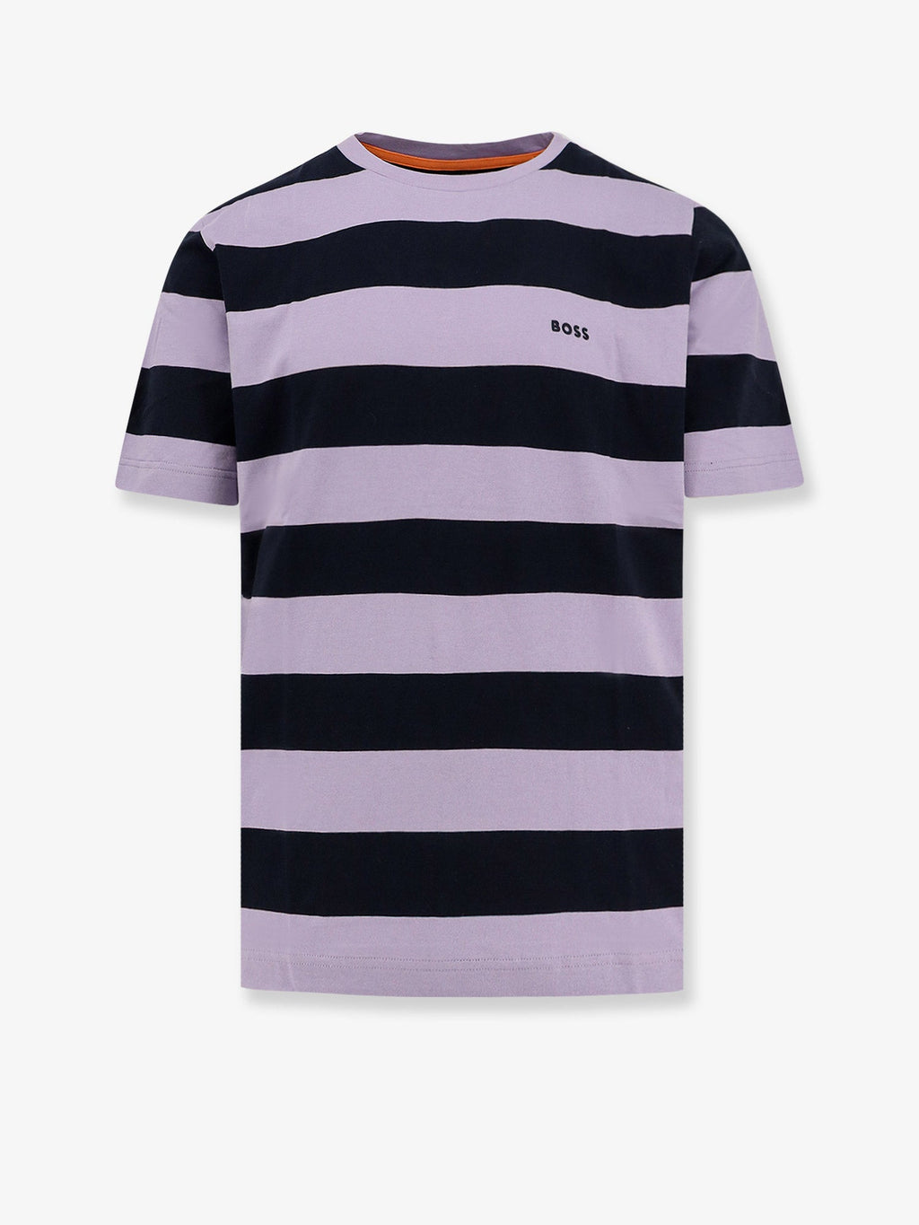 Boss Men Striped Cotton T-Shirt