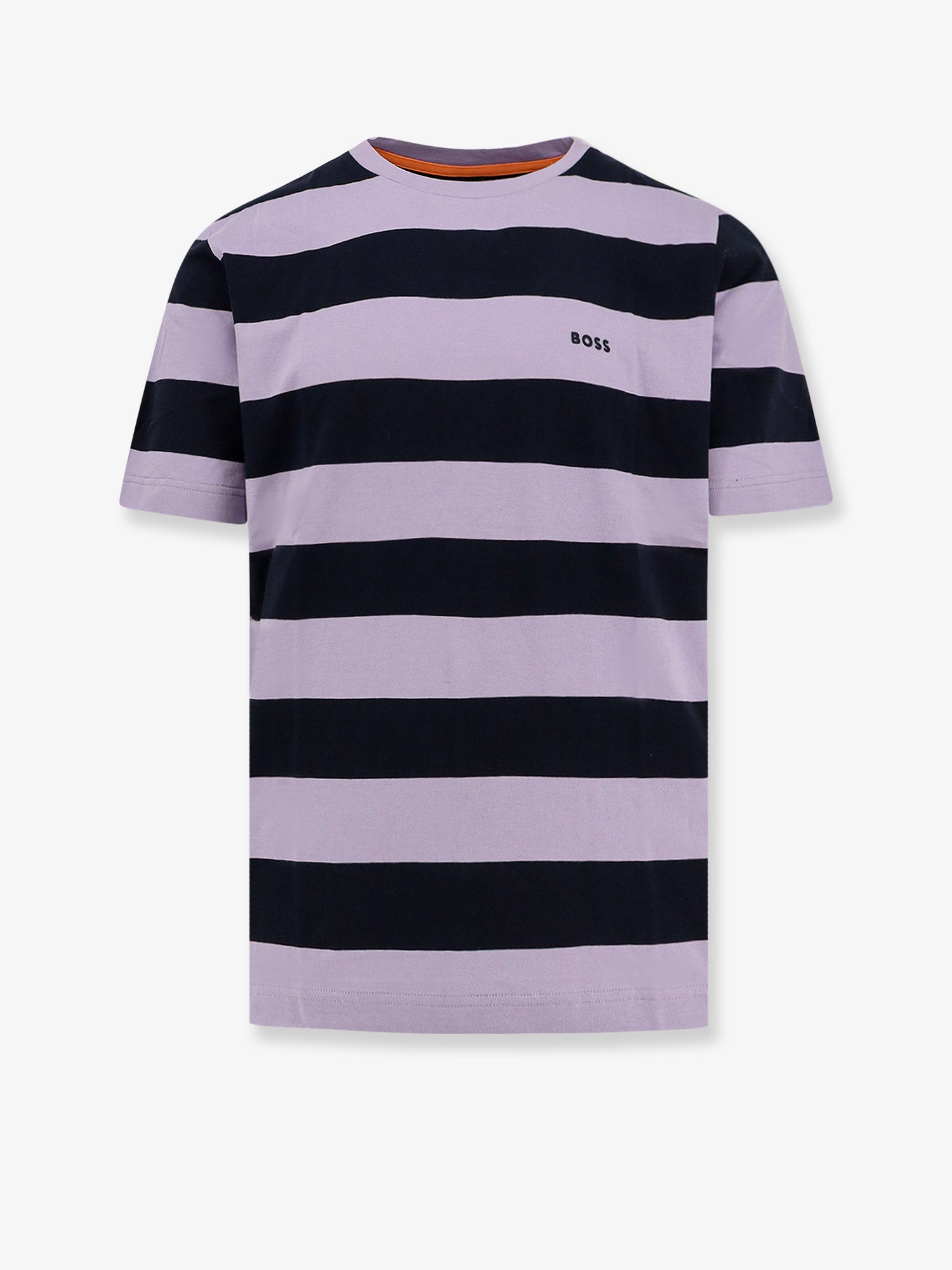 Boss Men Striped Cotton T-Shirt