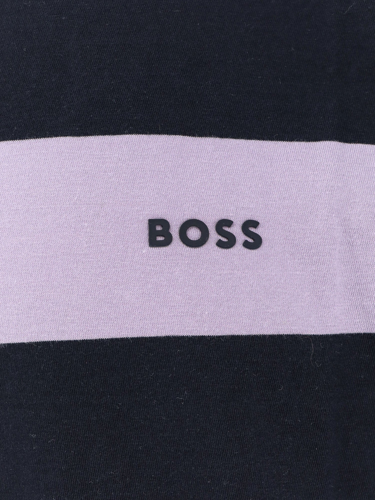 Boss Men Striped Cotton T-Shirt