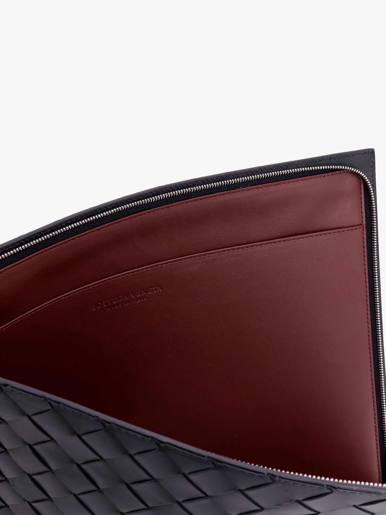 Bottega Veneta Men Woven Leather Pochette