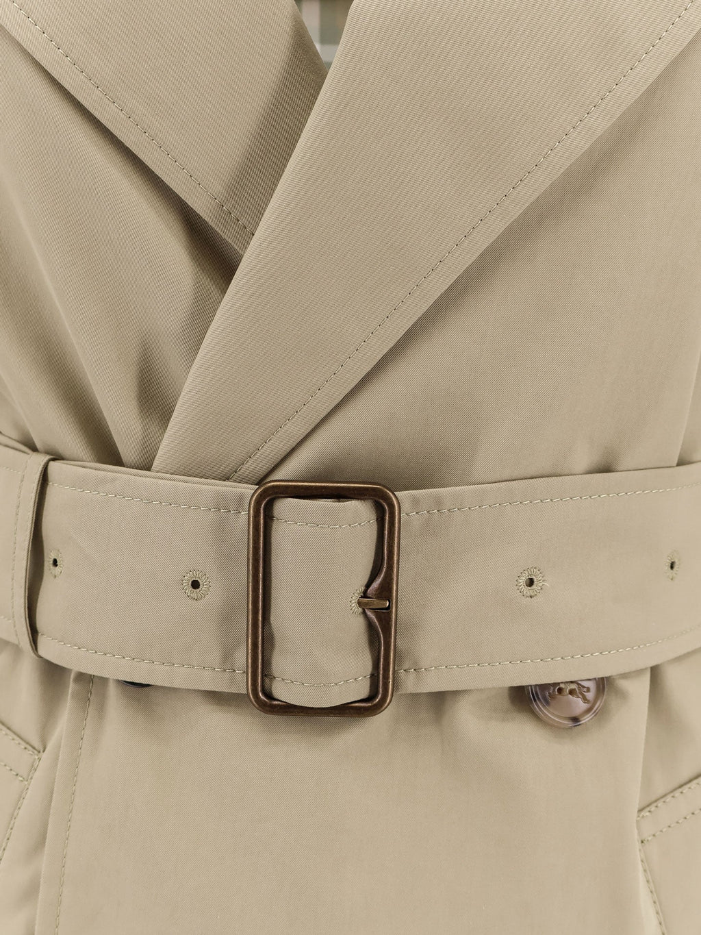 Burberry Women Organic Cotton Trench With Check Lining