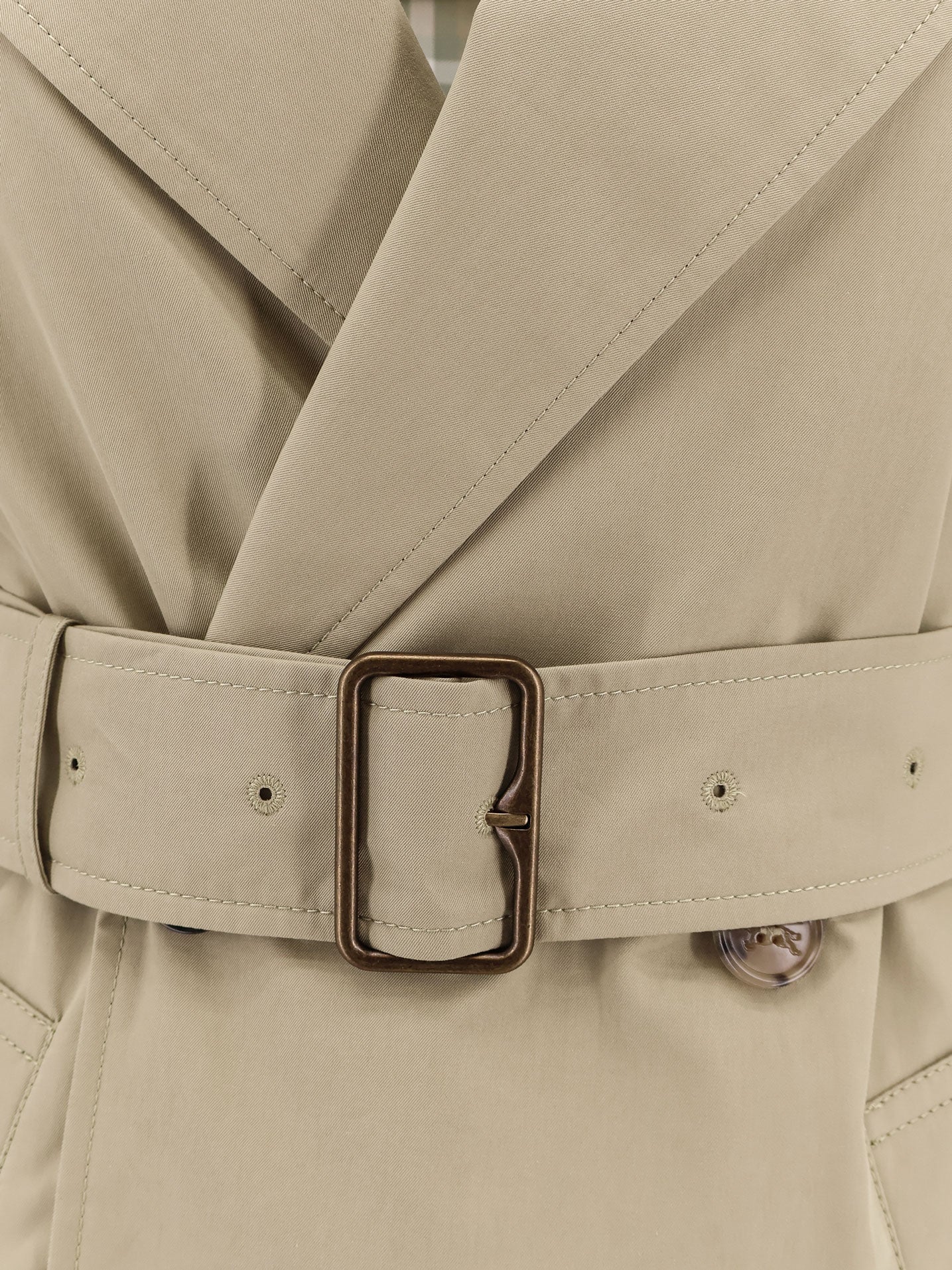 Burberry Women Organic Cotton Trench With Check Lining