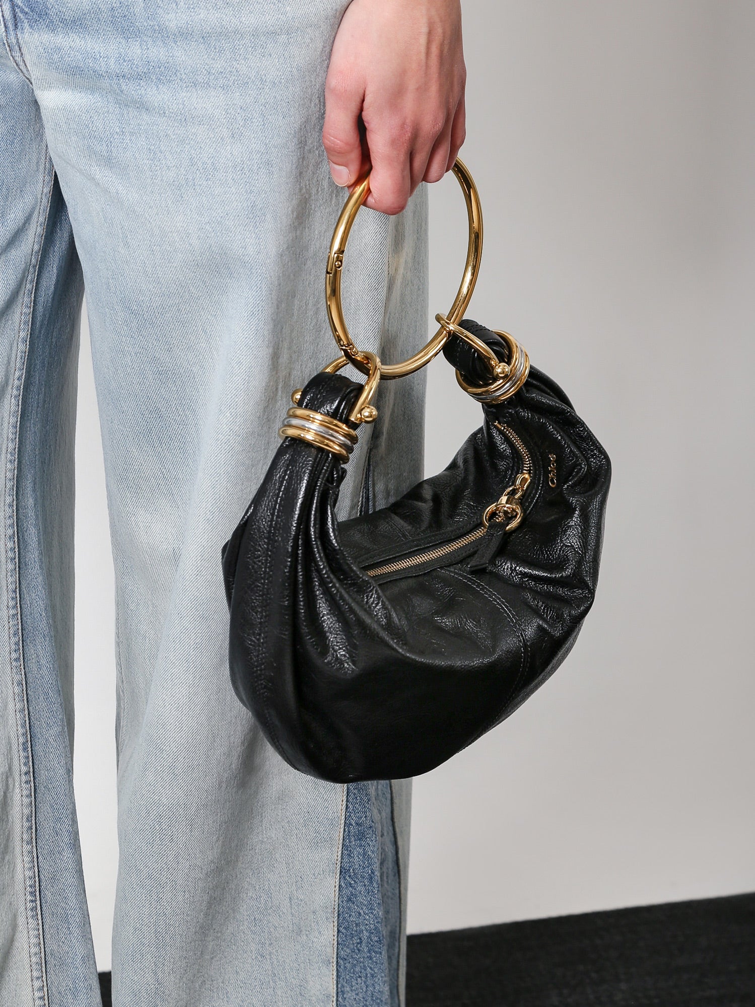 Chloe' Women Bracelet Hobo Leather Bag
