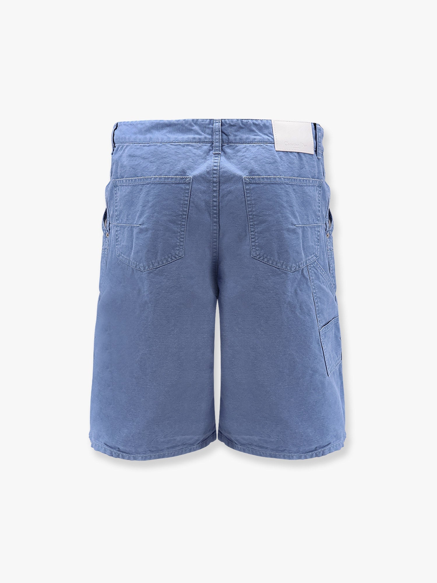 Dior Men Cotton Bermuda Shorts With Lateral Maxi Pockets