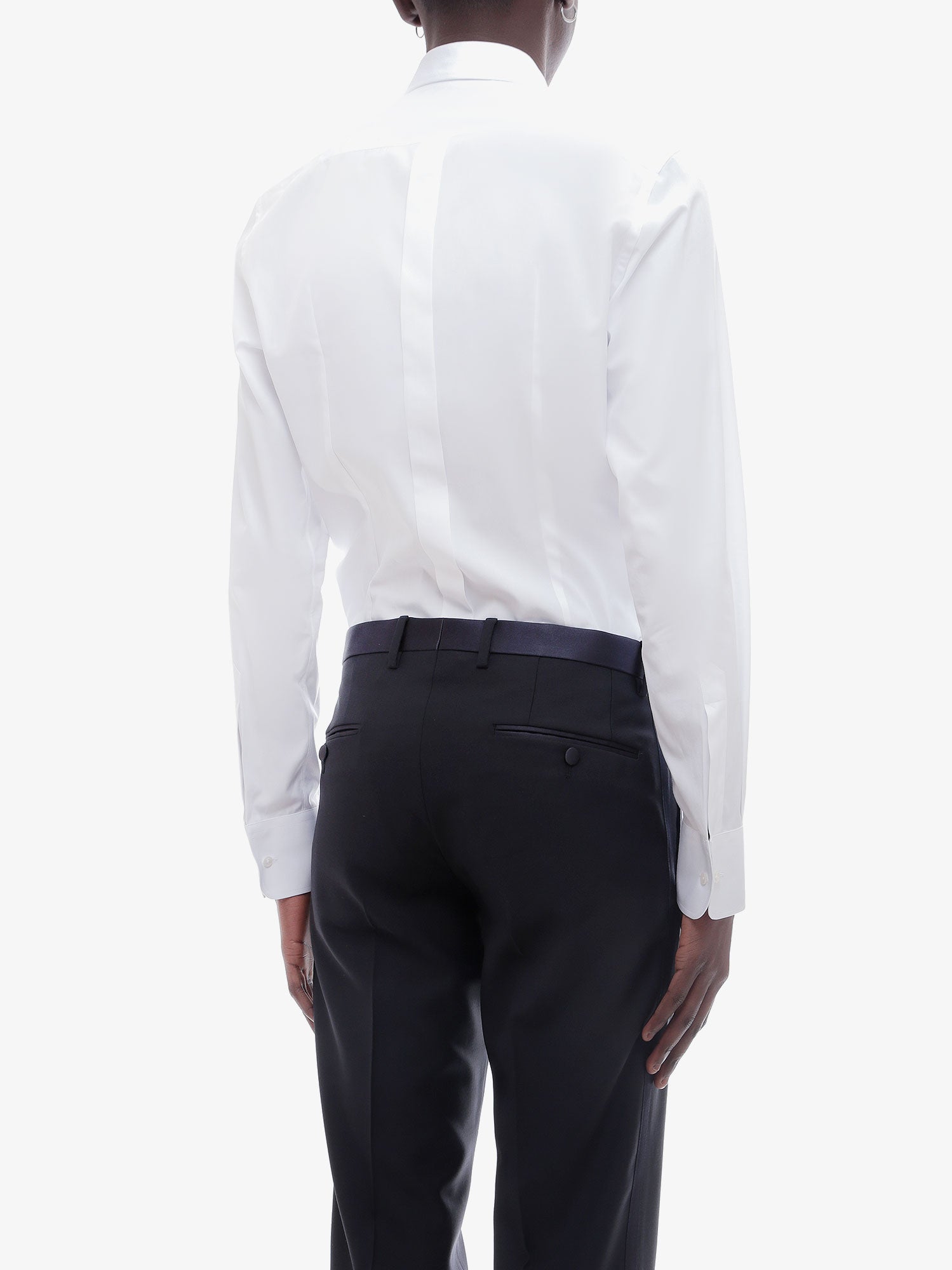 Dolce & Gabbana Men Cotton Shirt With Frontal Plastron