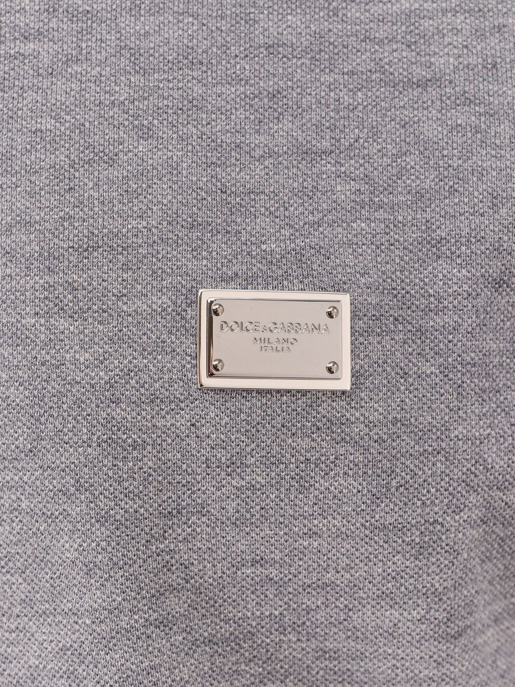 Dolce & Gabbana Men Cotton Polo Shirt With Dolce&Gabbana Milano Plate