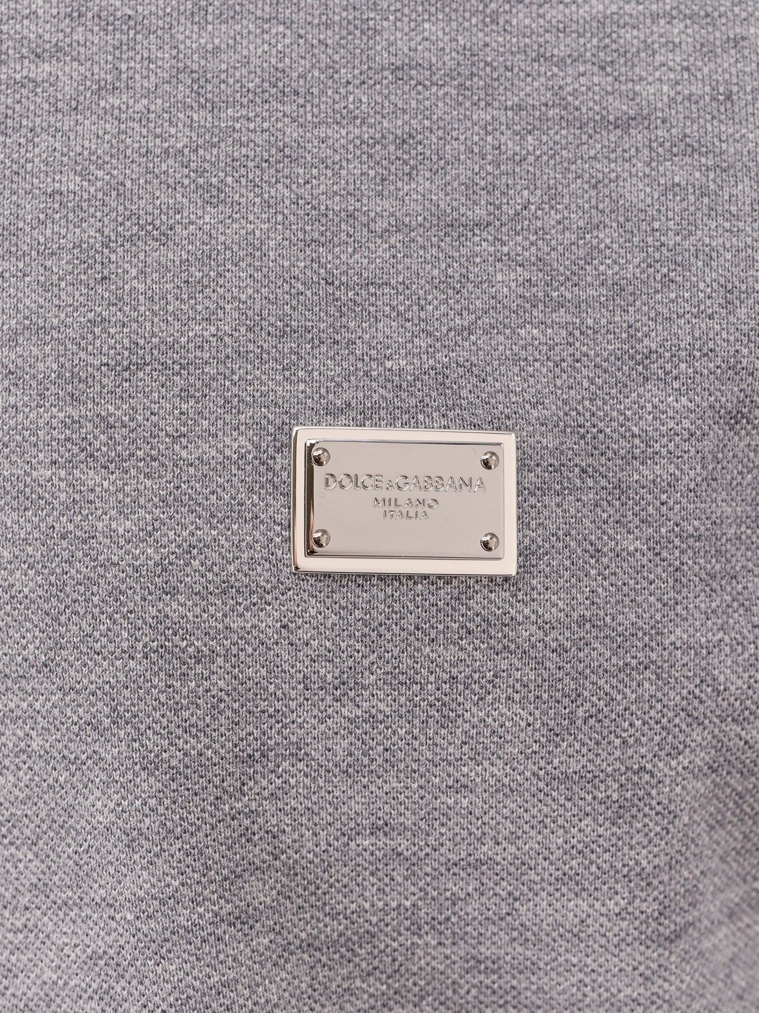 Dolce & Gabbana Men Cotton Polo Shirt With Dolce&Gabbana Milano Plate