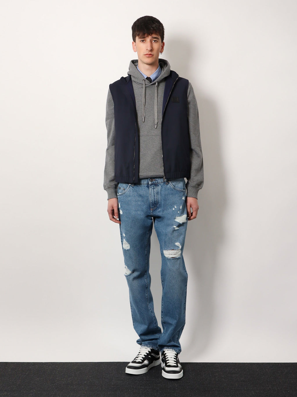 Dolce & Gabbana Men Wool Blend Sleeveless Jacket