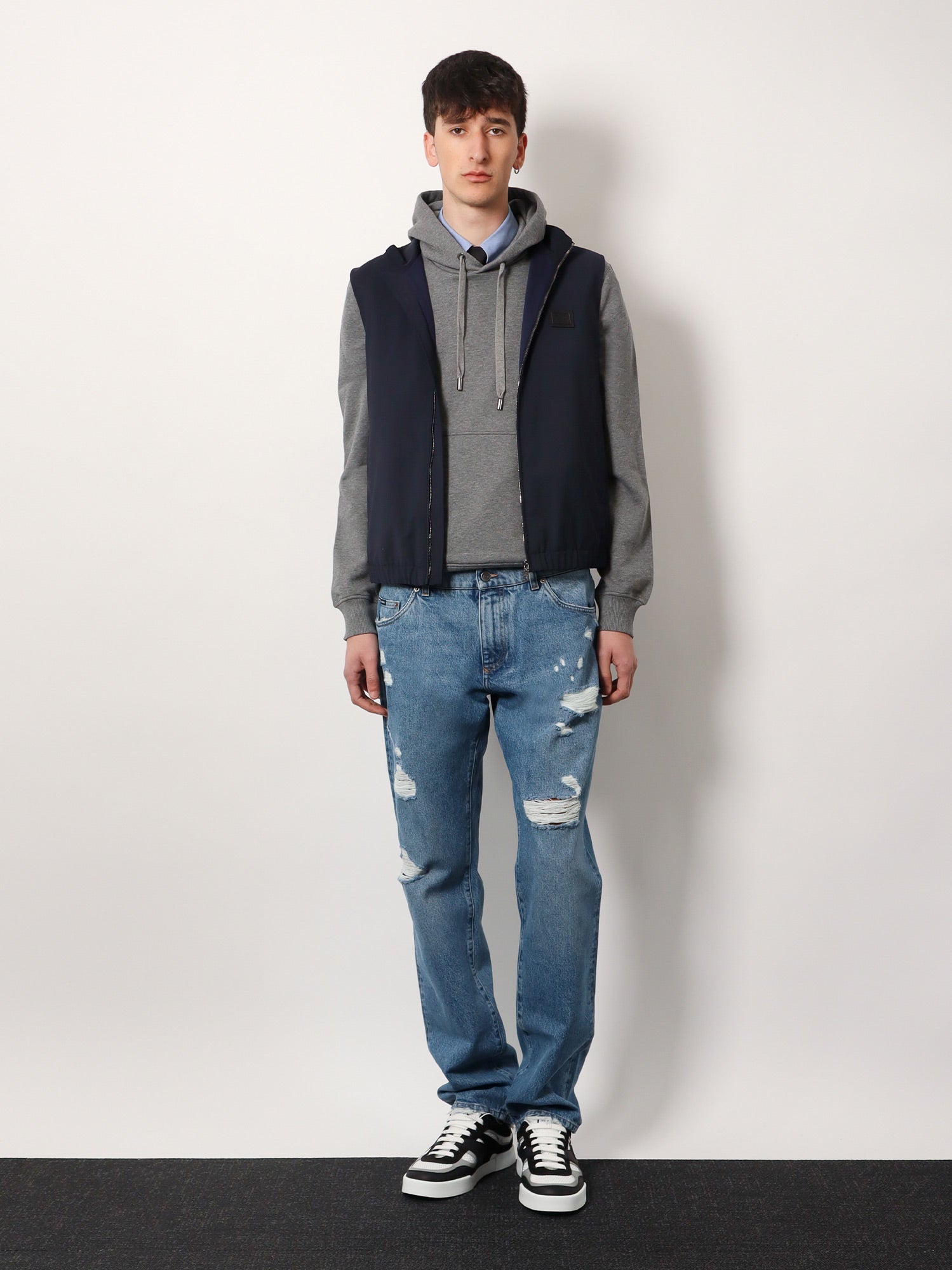 Dolce & Gabbana Men Wool Blend Sleeveless Jacket