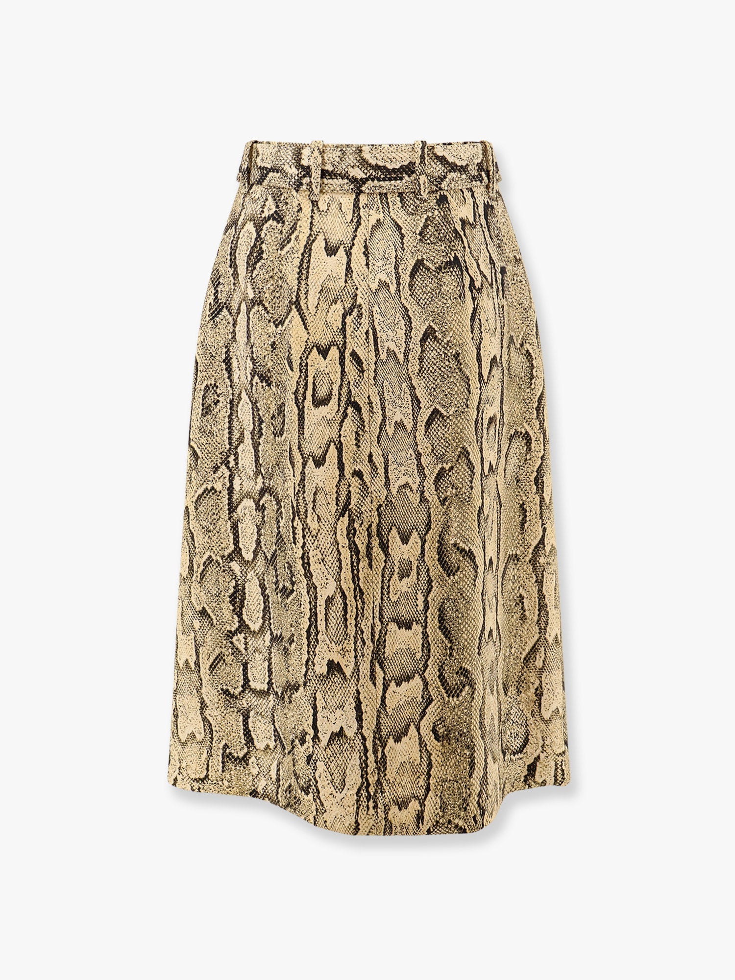 Dries Van Noten Women Sheraz Viscose And Cotton Skirt With Reptile Print