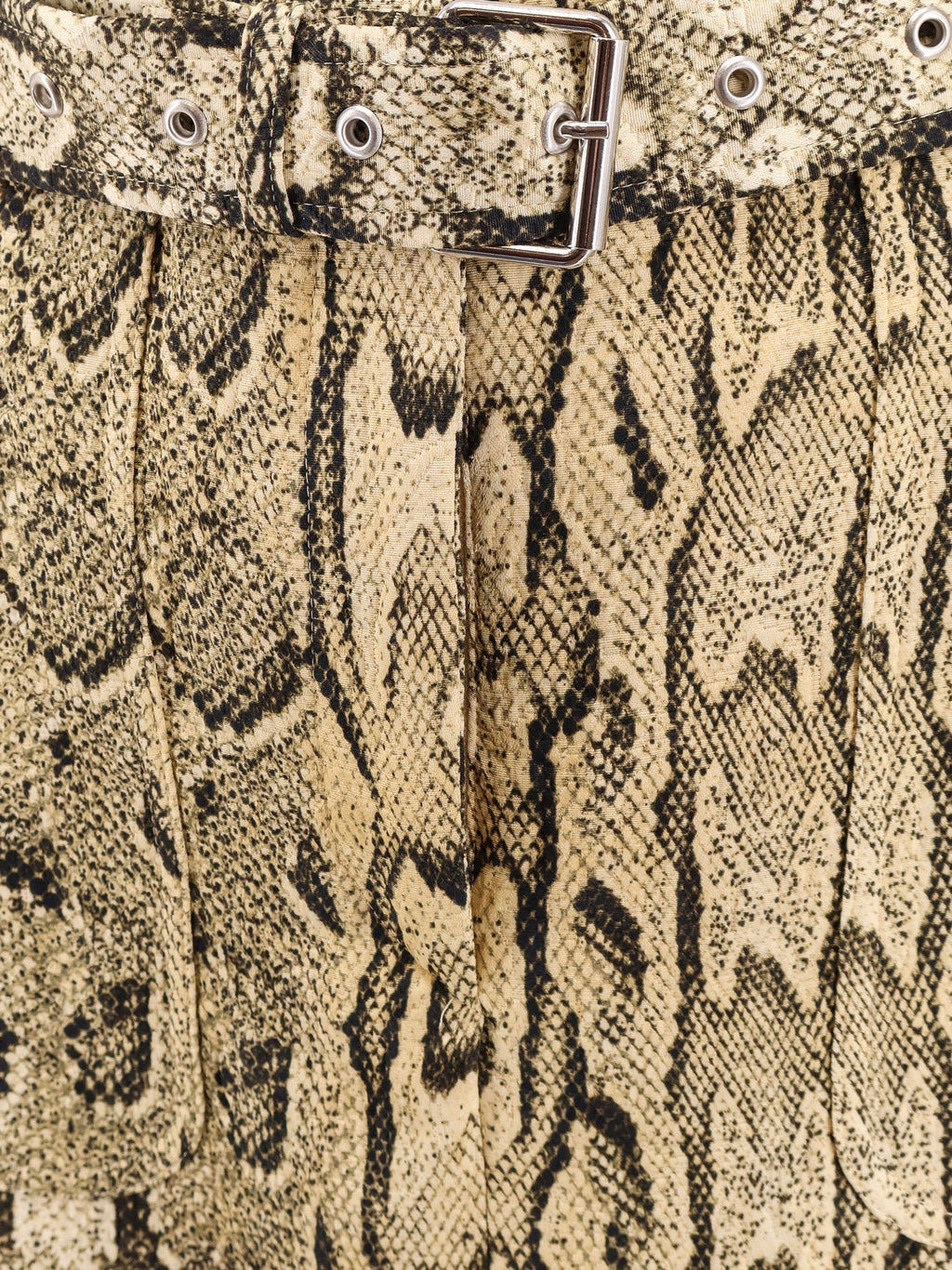 Dries Van Noten Women Sheraz Viscose And Cotton Skirt With Reptile Print