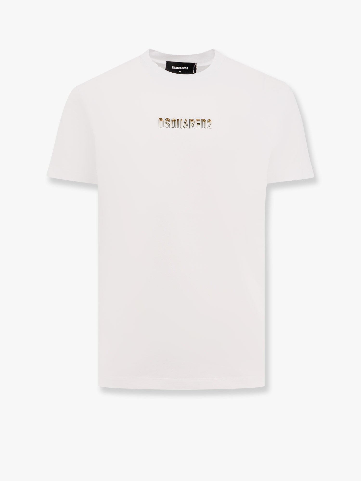 Dsquared2 Men Cotton T-Shirt With Frontal Embossed Logo