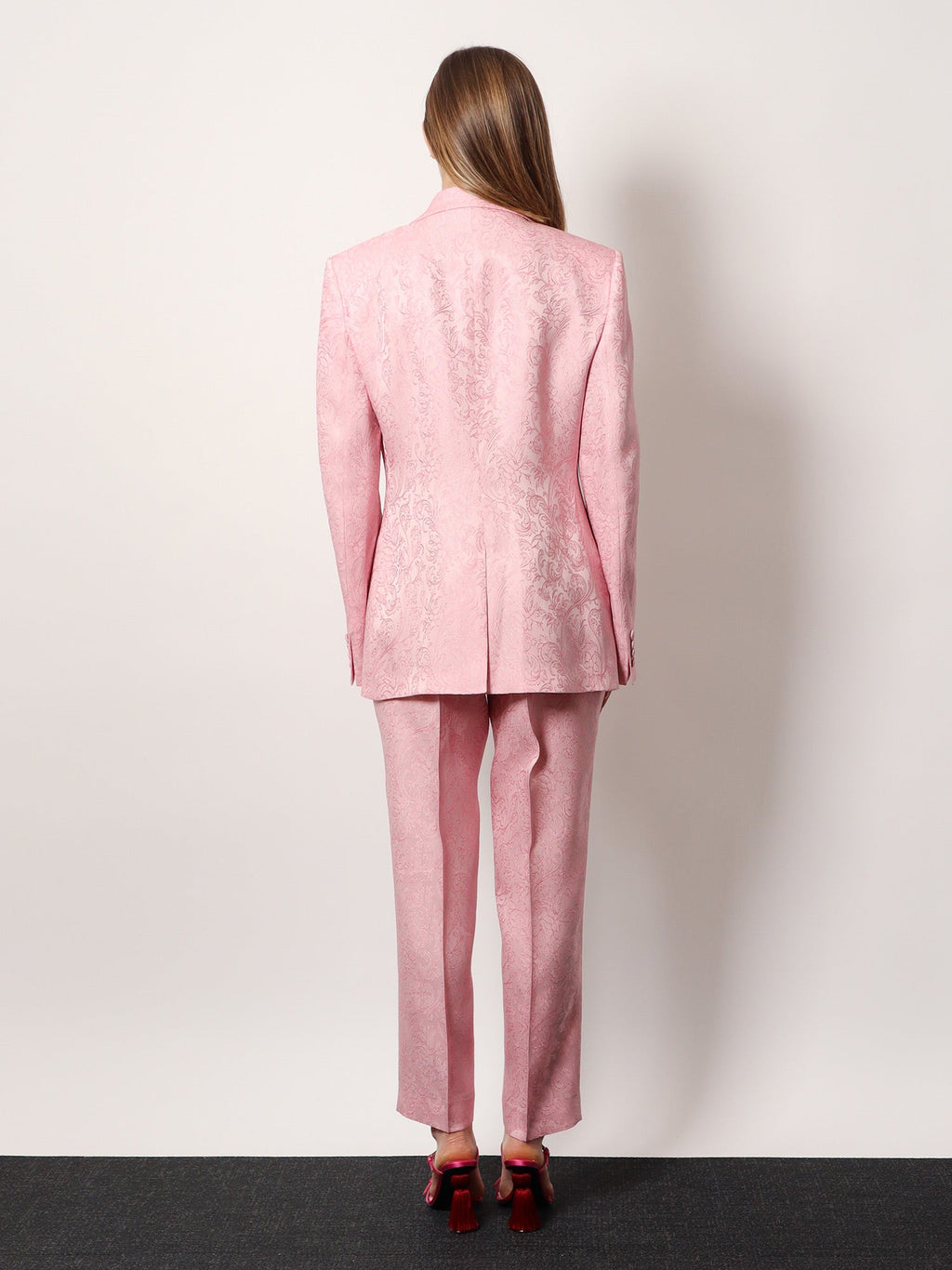 Etro Women Jacquard Silk Blend Blazer With Embroidery